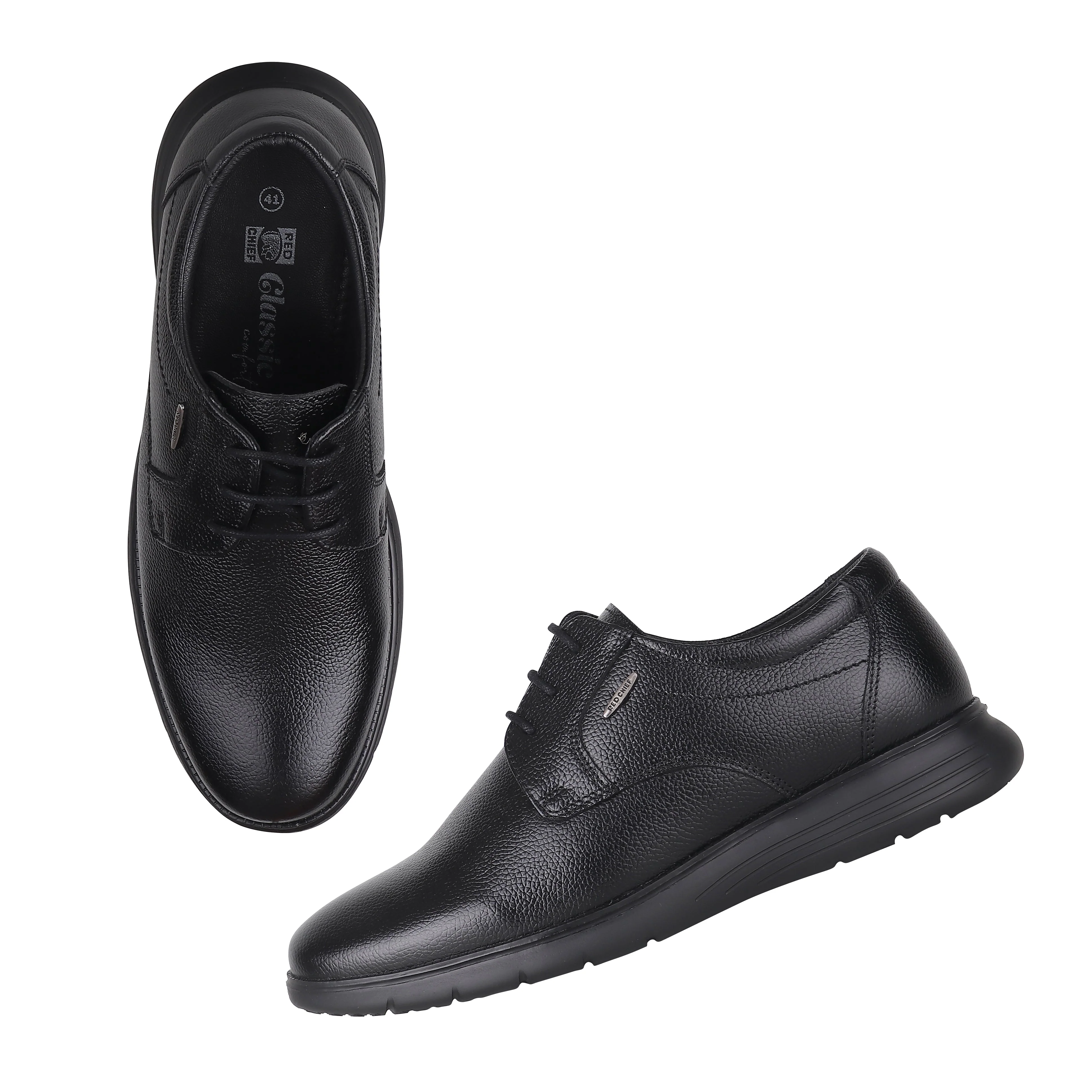 Red Chief Black Formal Shoes for Men RC3978LR 001 - Image 3