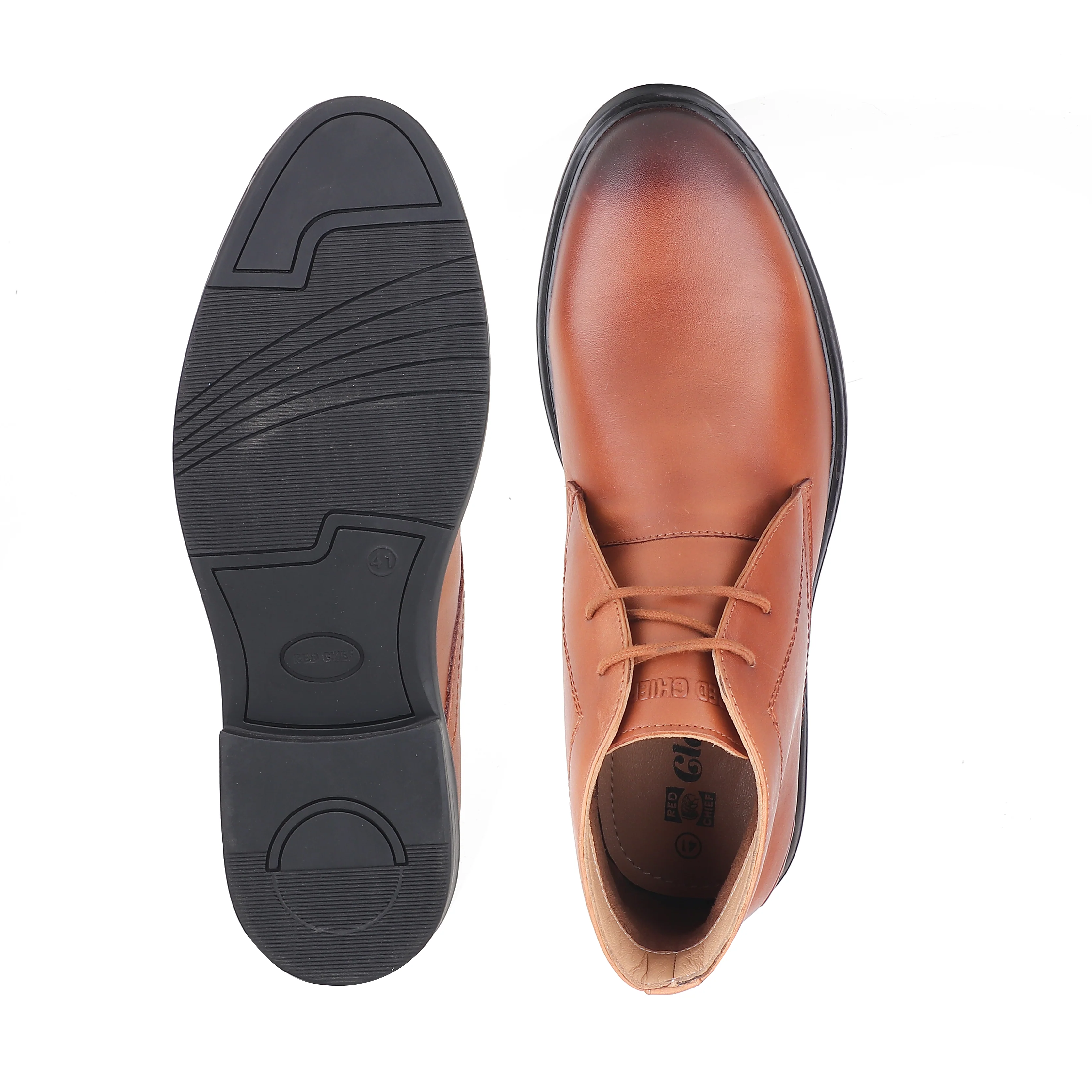 Red Chief Tan Formal Boot Shoes for Men RC4031 006 - Image 8