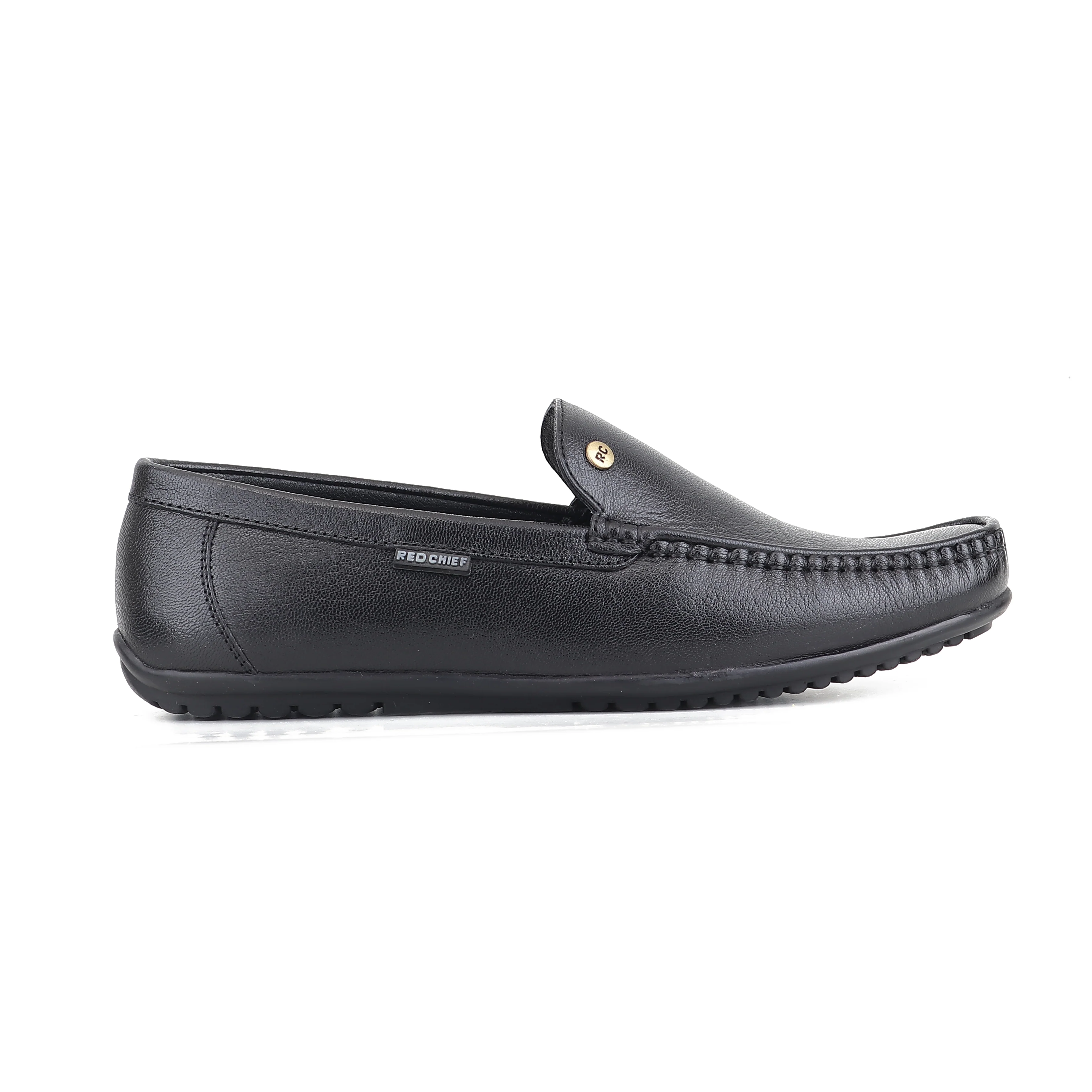 Red Chief Black Formal Loafer Shoes for Men RC4036 001