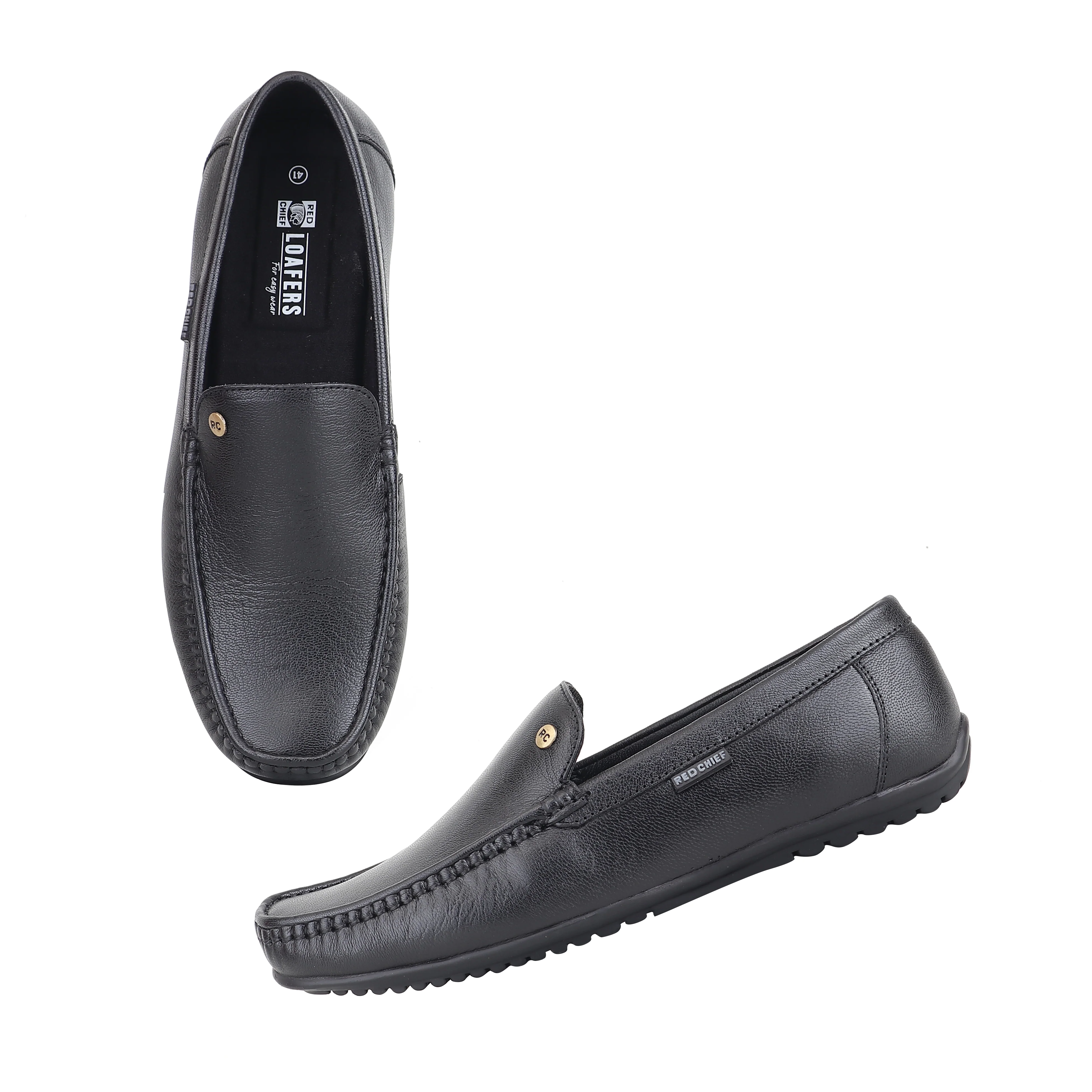 Red Chief Black Formal Loafer Shoes for Men RC4036 001 - Image 3