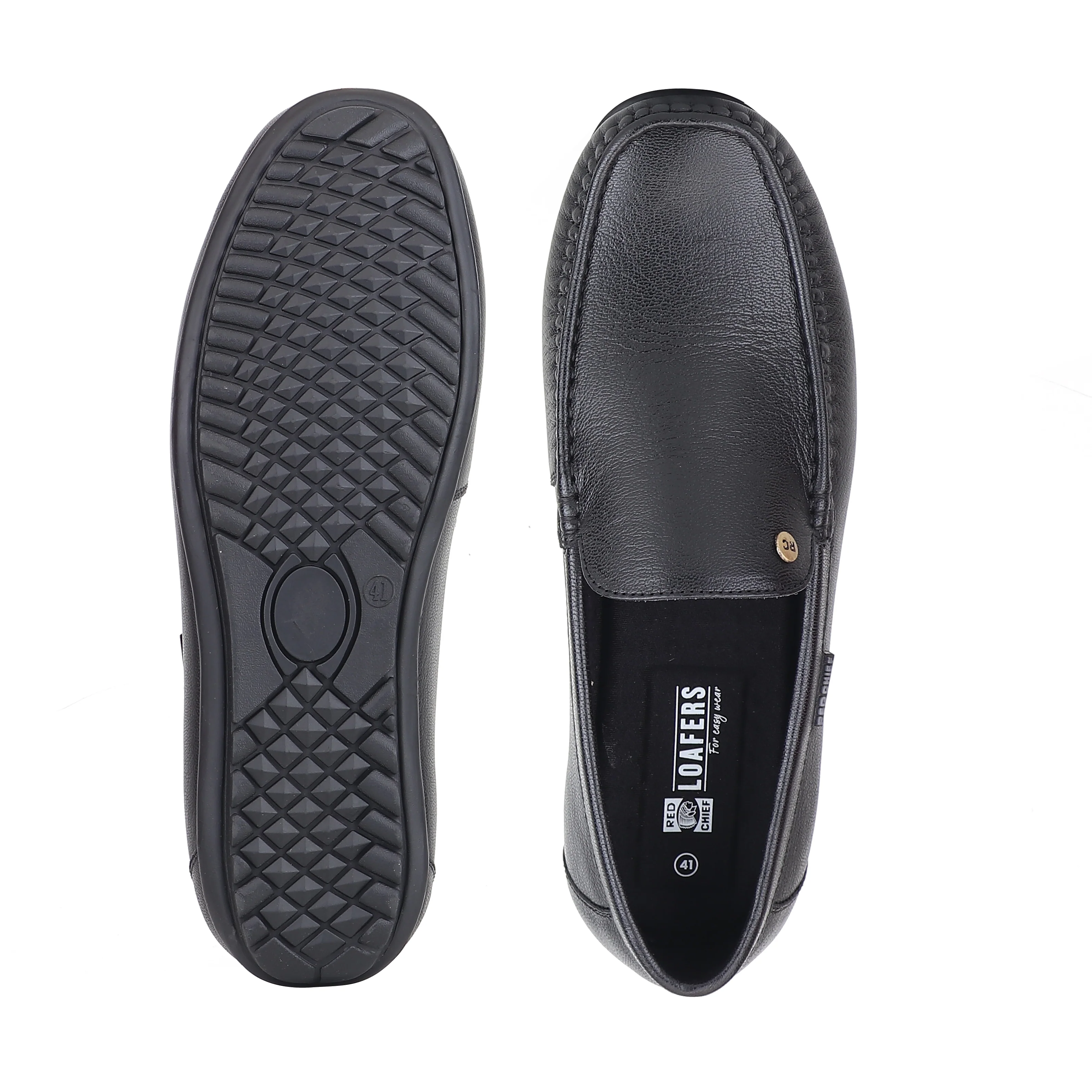 Red Chief Black Formal Loafer Shoes for Men RC4036 001 - Image 9