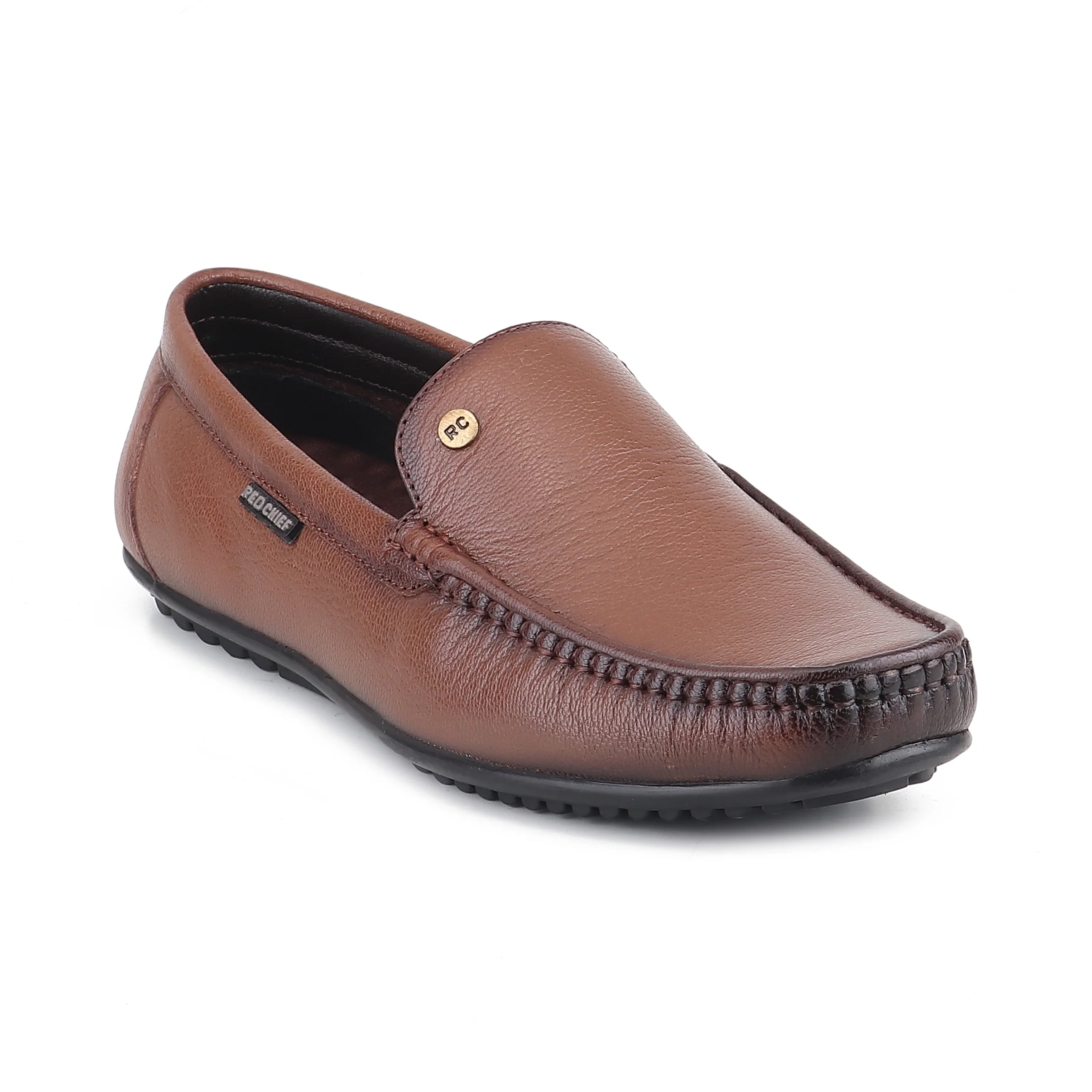Red Chief Tan Formal Loafer Shoes for Men RC4036 006 - Image 2