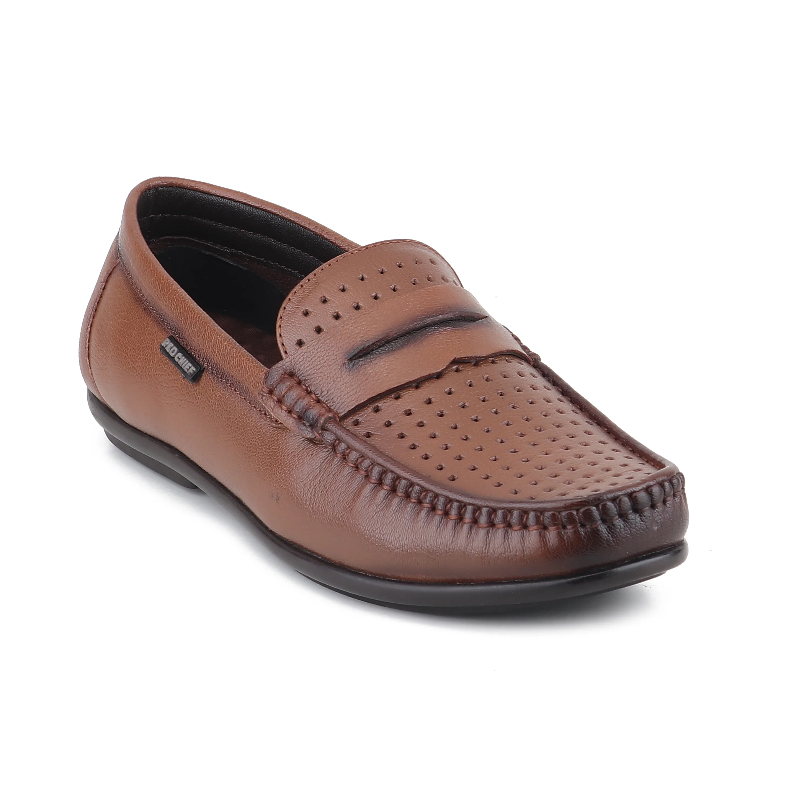 Red Chief Tan Formal Loafer Shoes for Men RC4040 006 - Image 2