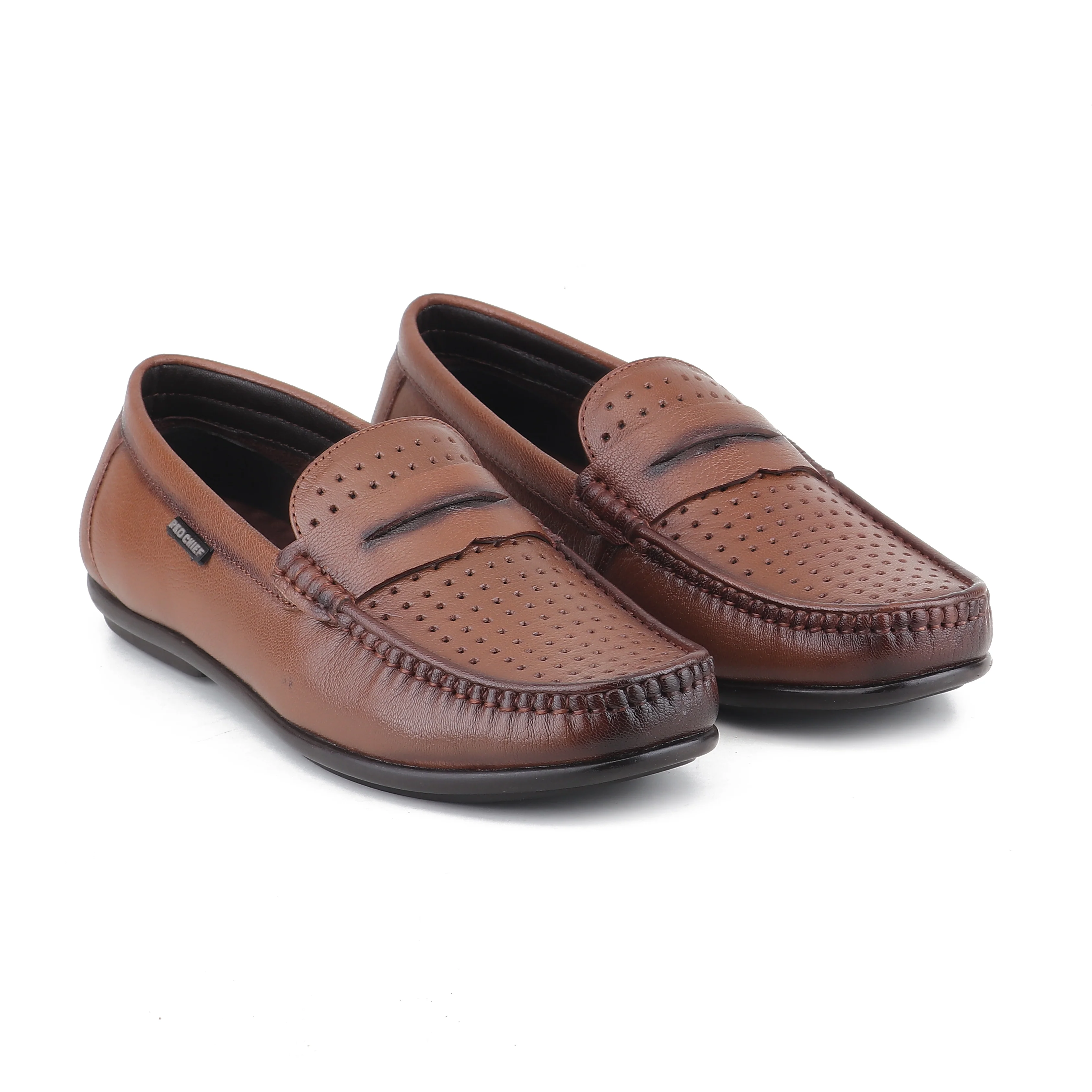 Red Chief Tan Formal Loafer Shoes for Men RC4040 006 - Image 5