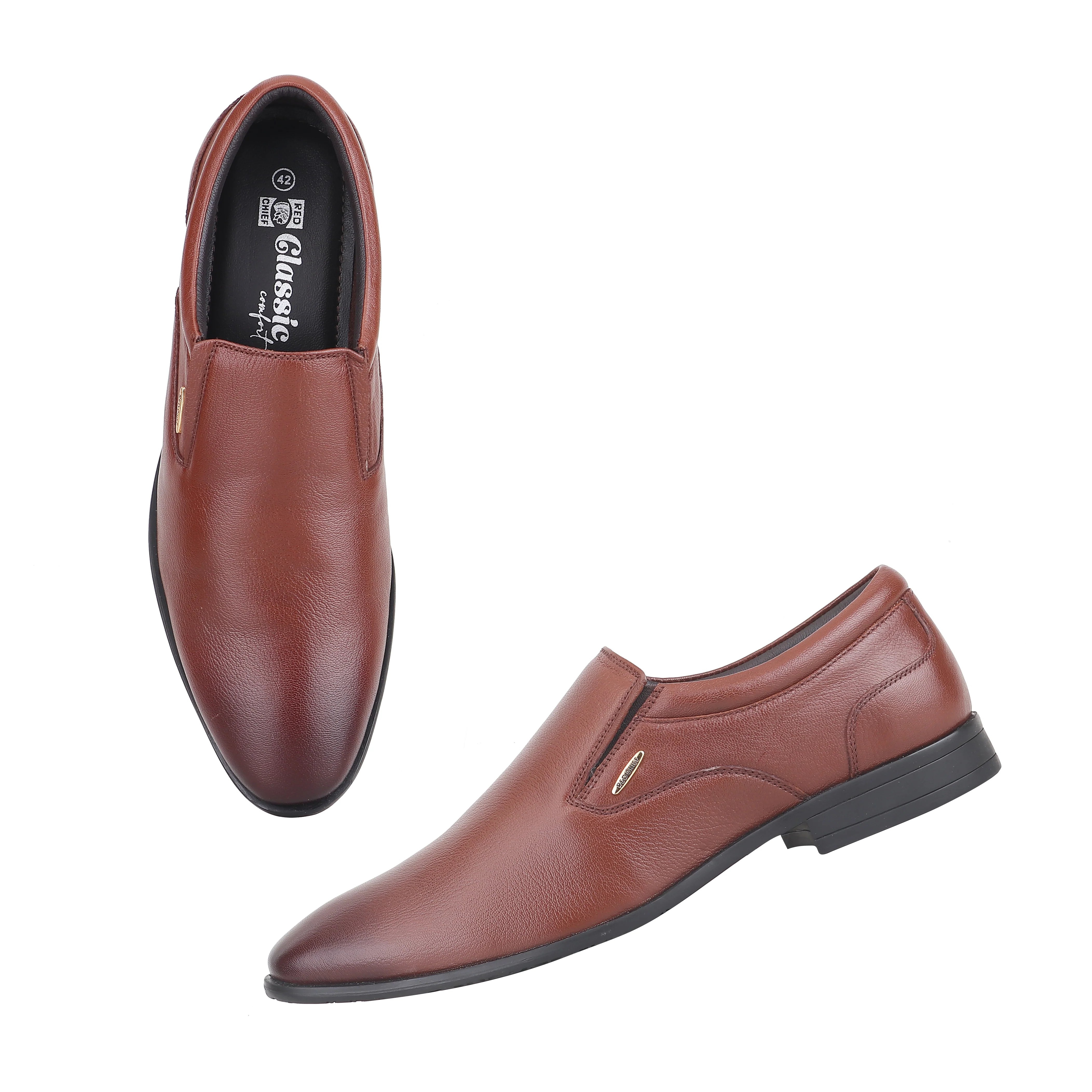 Red Chief Tan Formal Shoes for Men RC4050LR 006 - Image 2