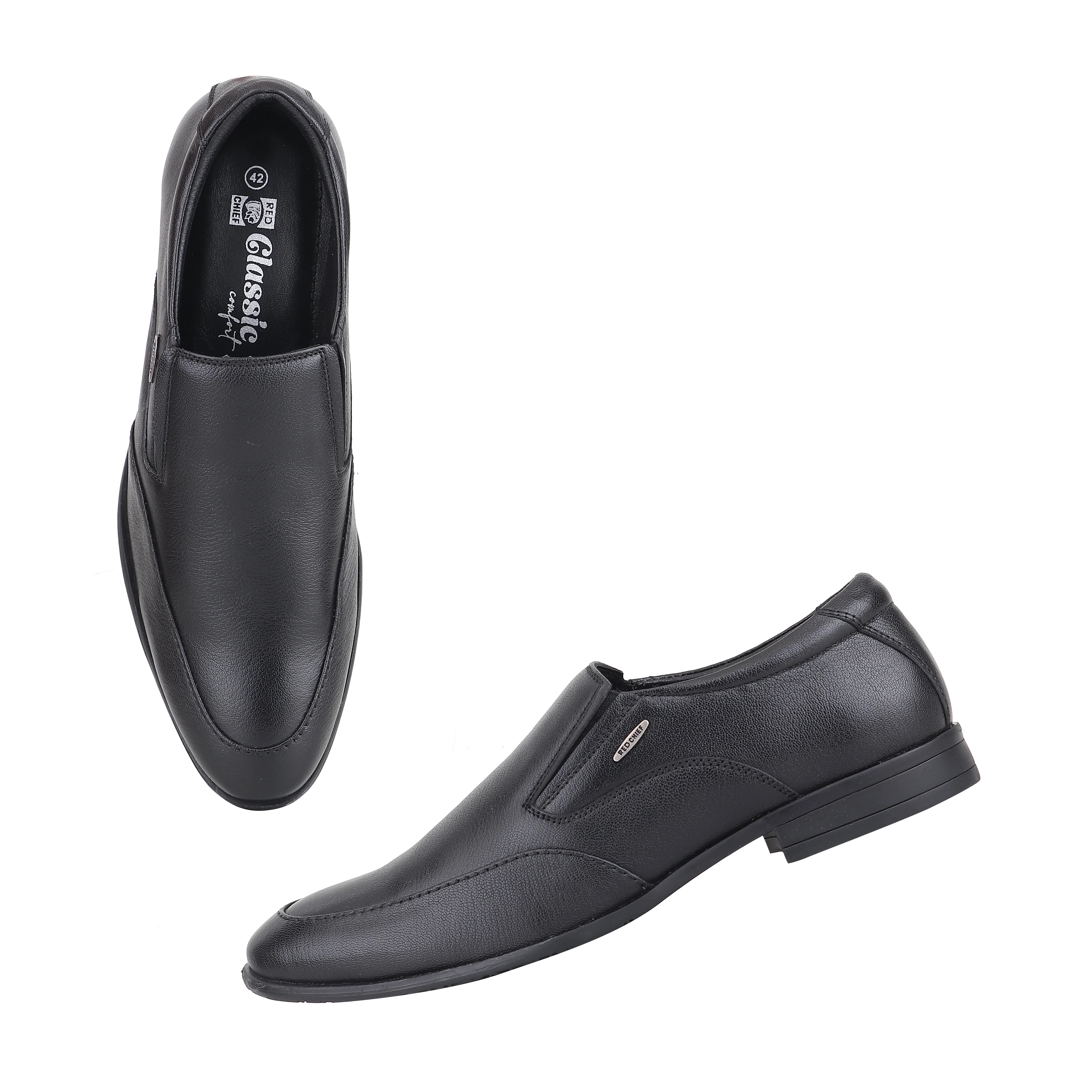 Red Chief Black Formal Shoes for Men RC4051LR 001 - Image 2