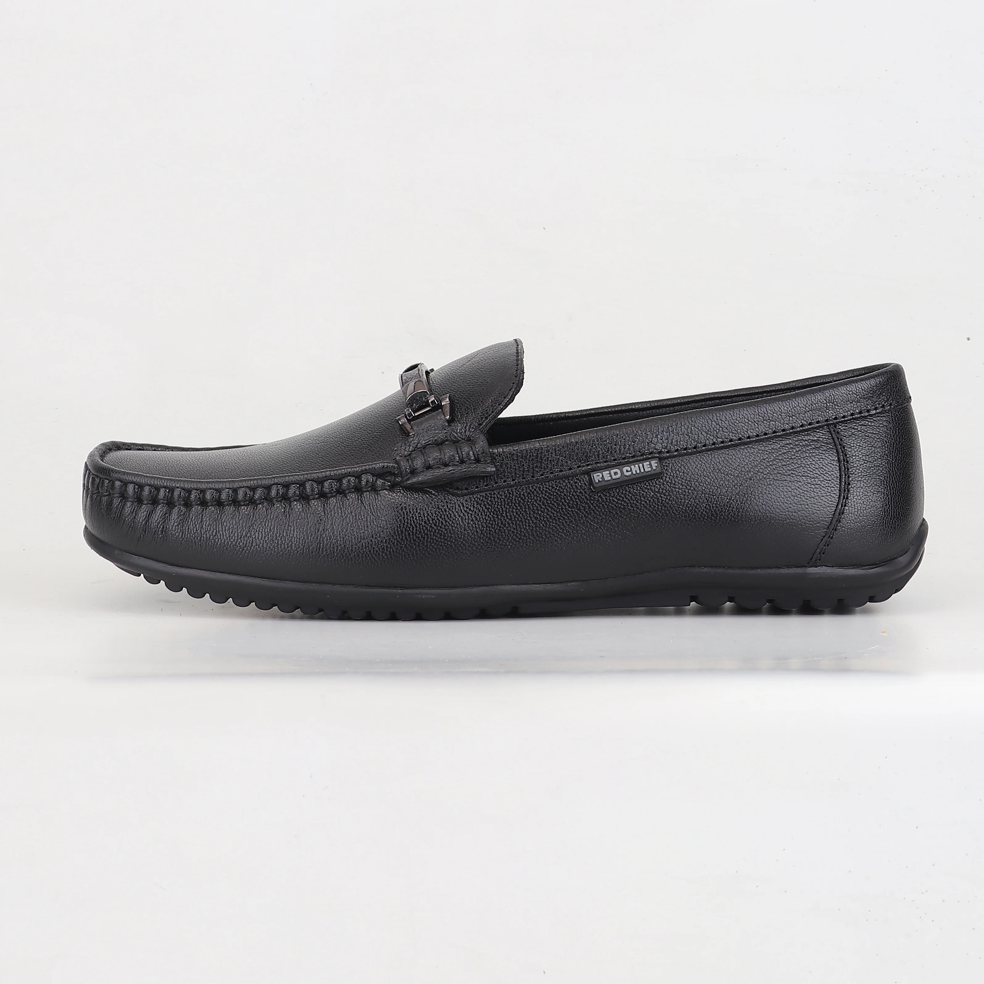 Red Chief Black Formal Loafer Shoes for Men RC4065 001 - Image 3