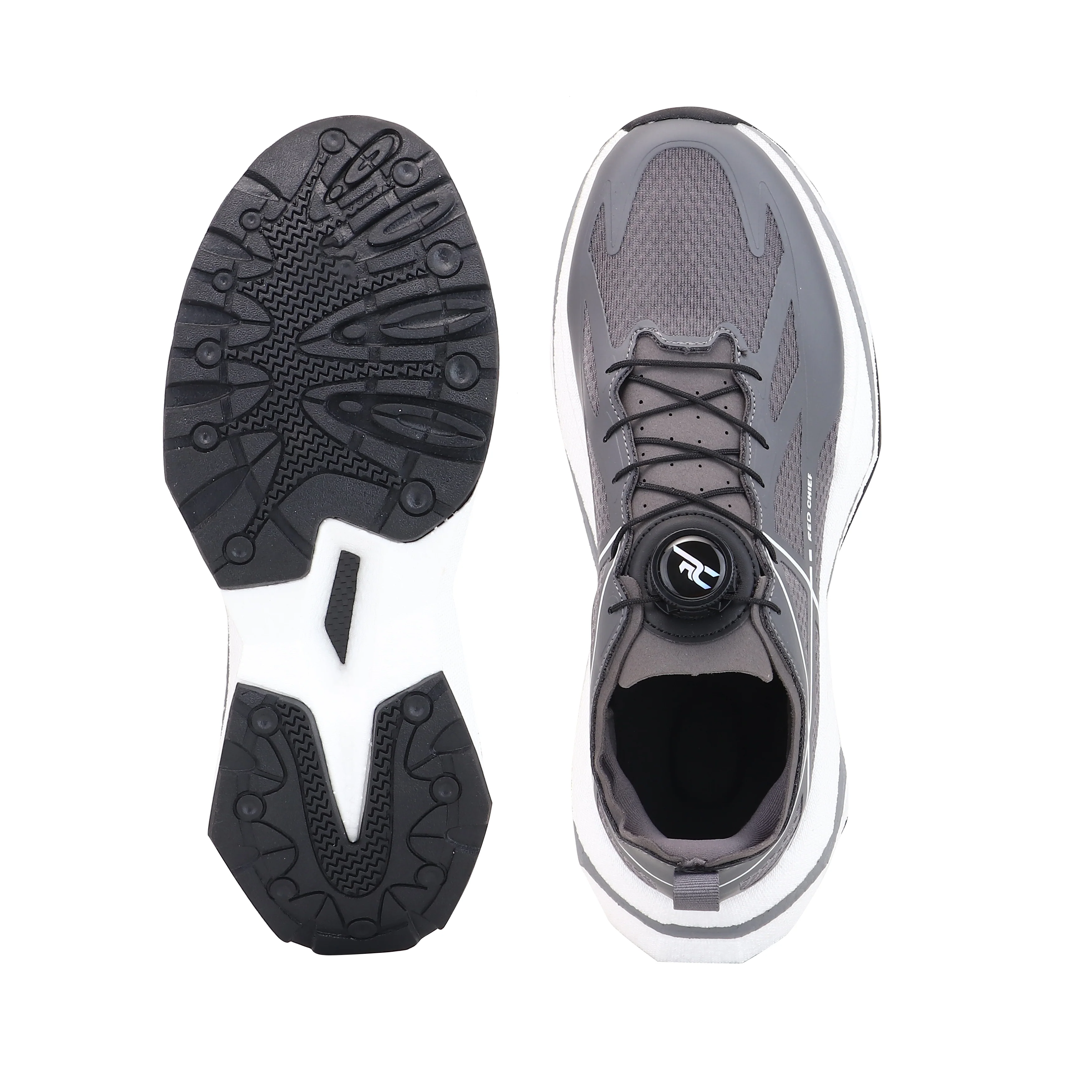 Red Chief Sports Grey-White Hiker Shoes for Men H20042 C1254 - Image 9