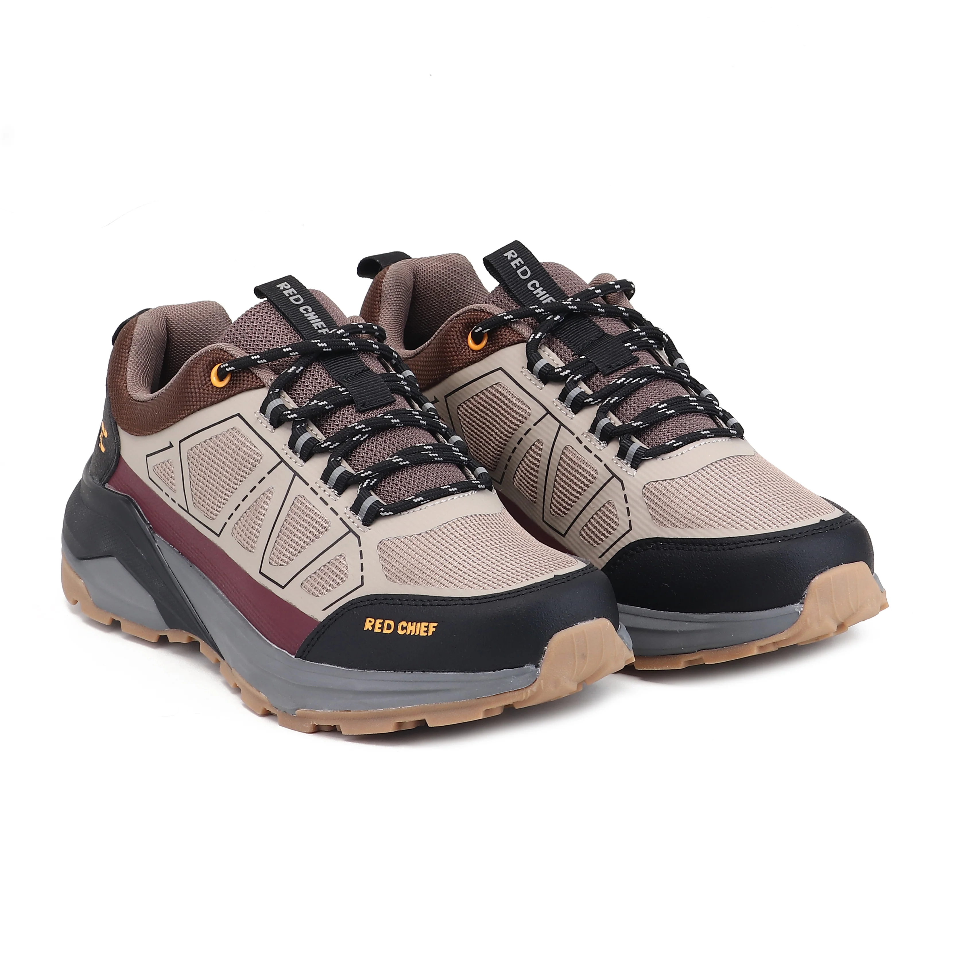 Red Chief Sports Maroon-Grey Hiker Shoes for Men H20045 CD05 - Image 4
