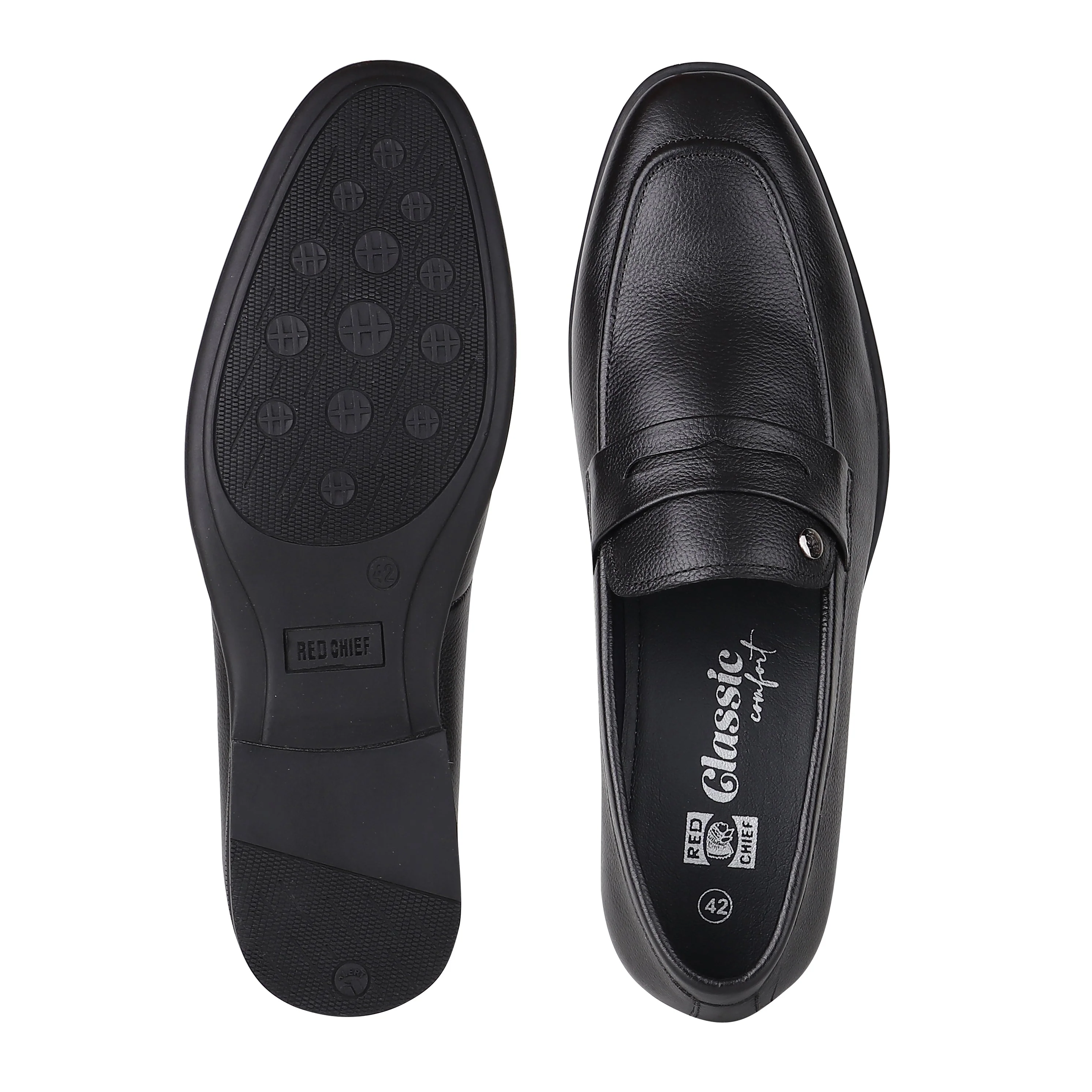 Red Chief Black Formal Loafer Shoes for Men RC3959 001 - Image 9