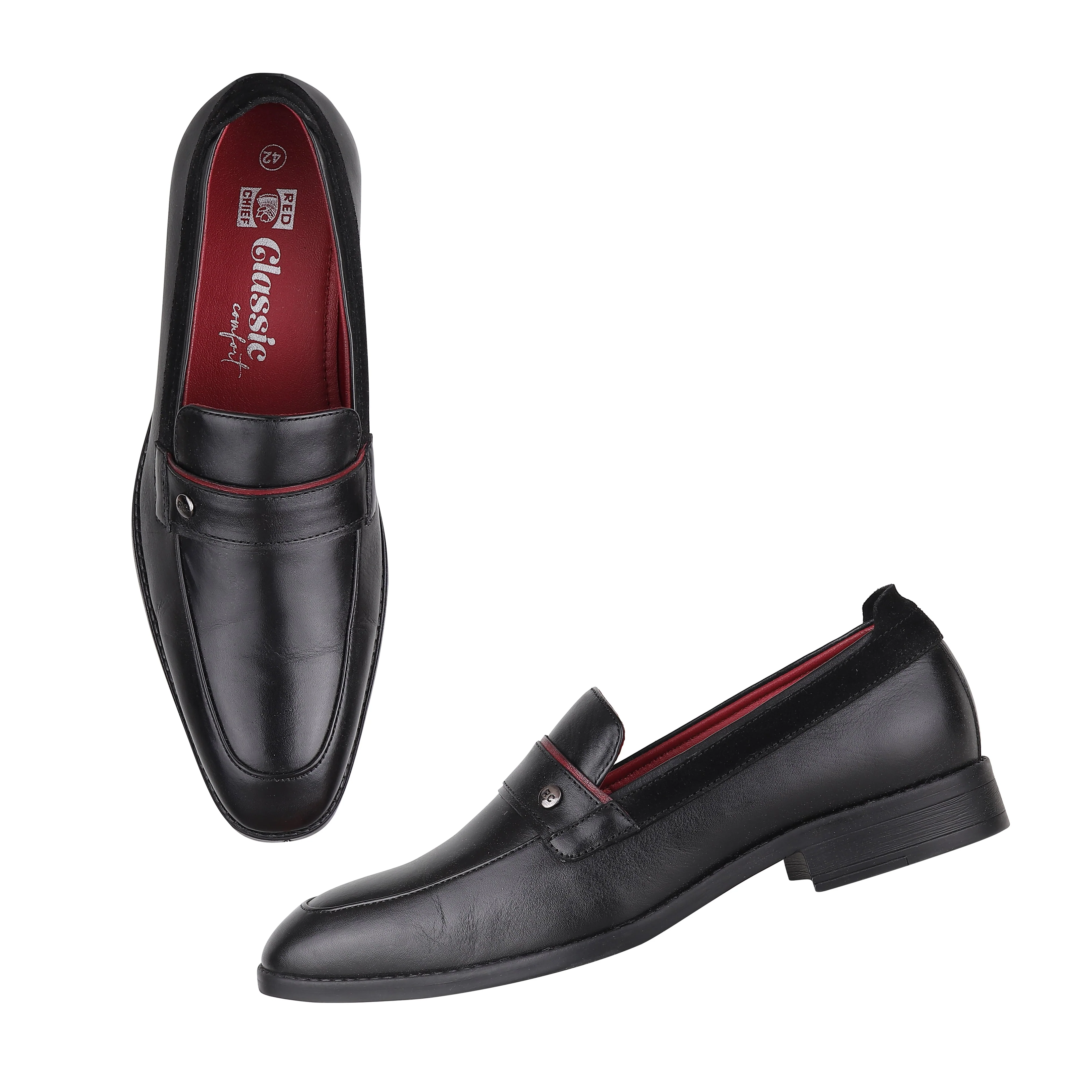 Red Chief Black Formal Loafer shoes for Men RC3961 001 - Image 3
