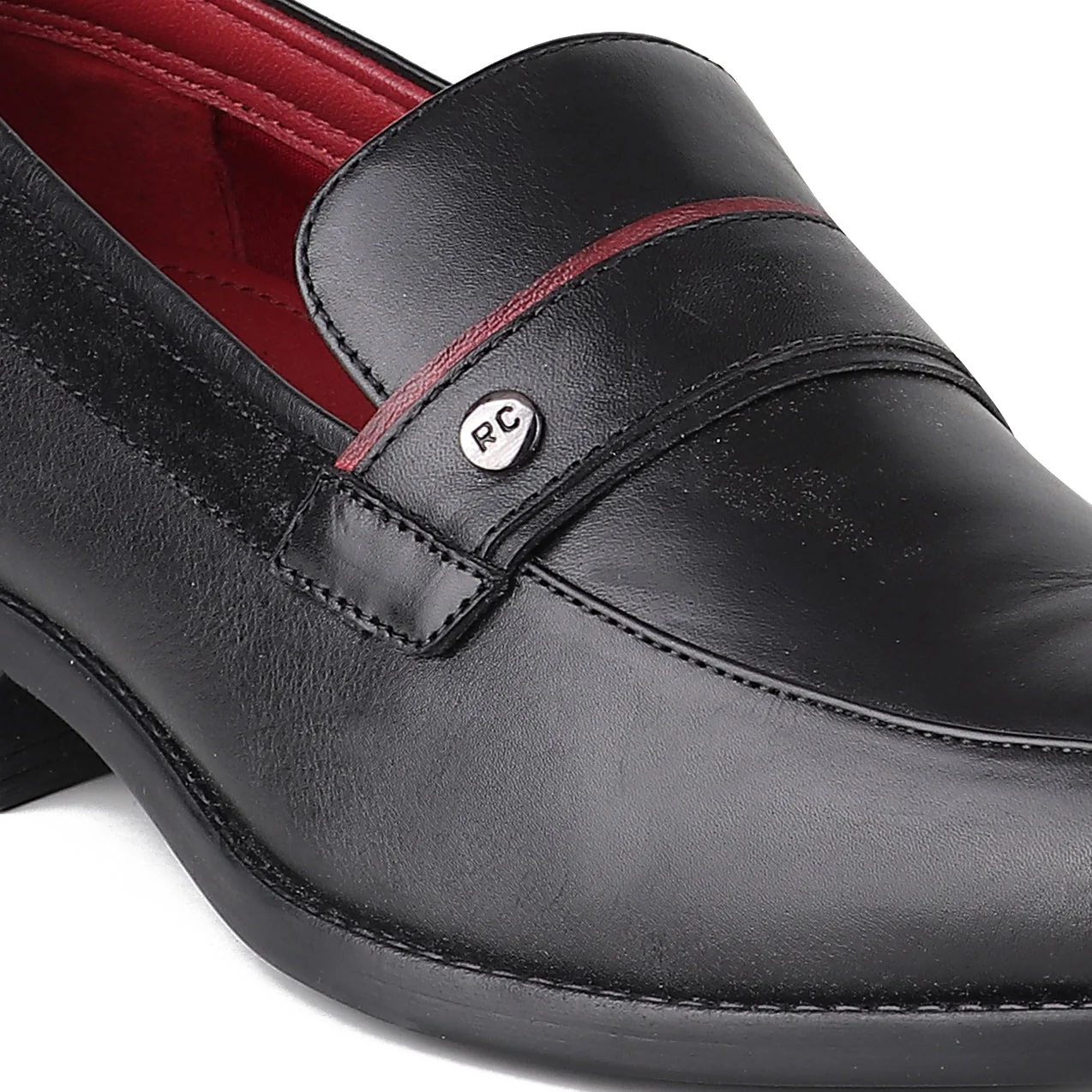 Red Chief Black Formal Loafer shoes for Men RC3961 001 - Image 8
