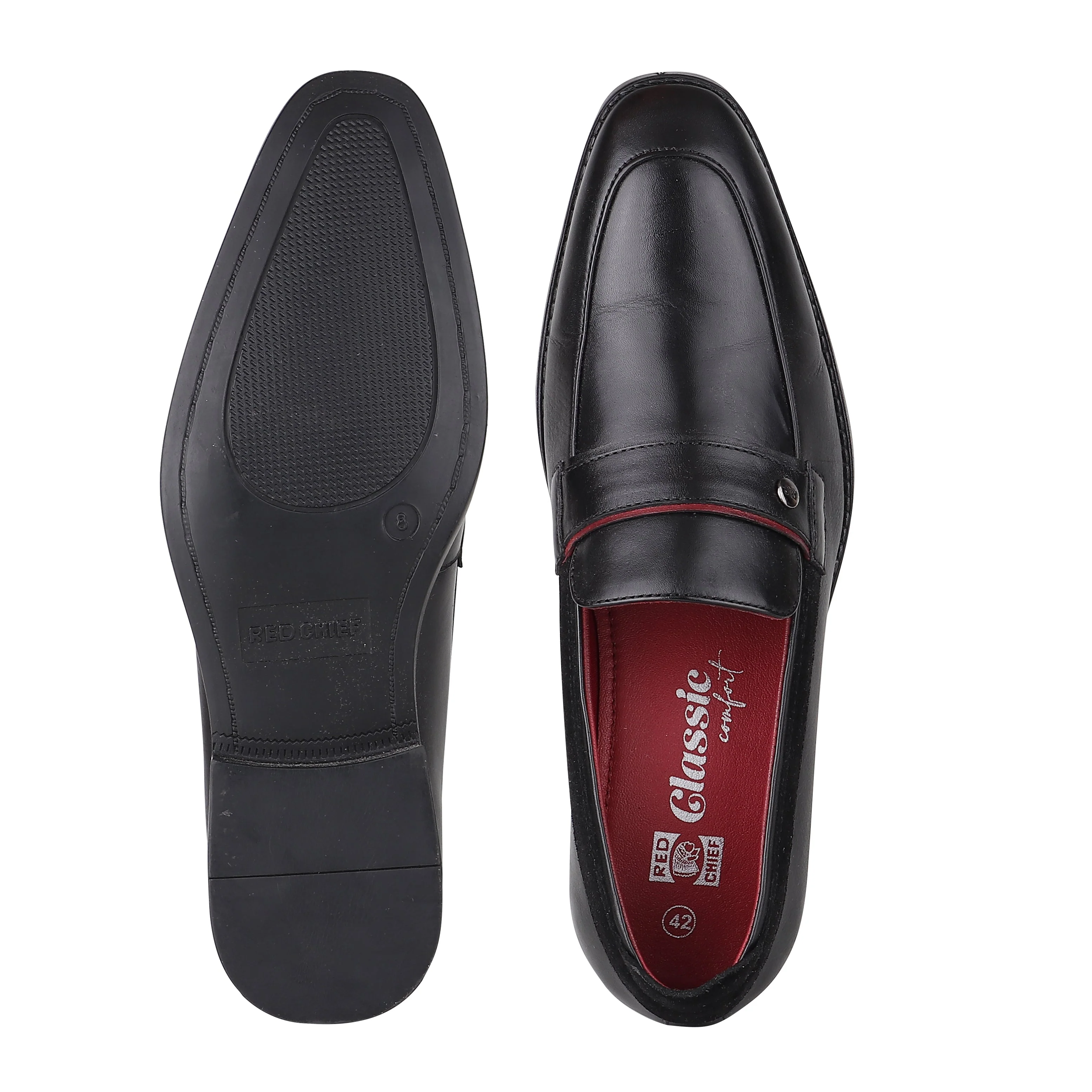Red Chief Black Formal Loafer shoes for Men RC3961 001 - Image 9