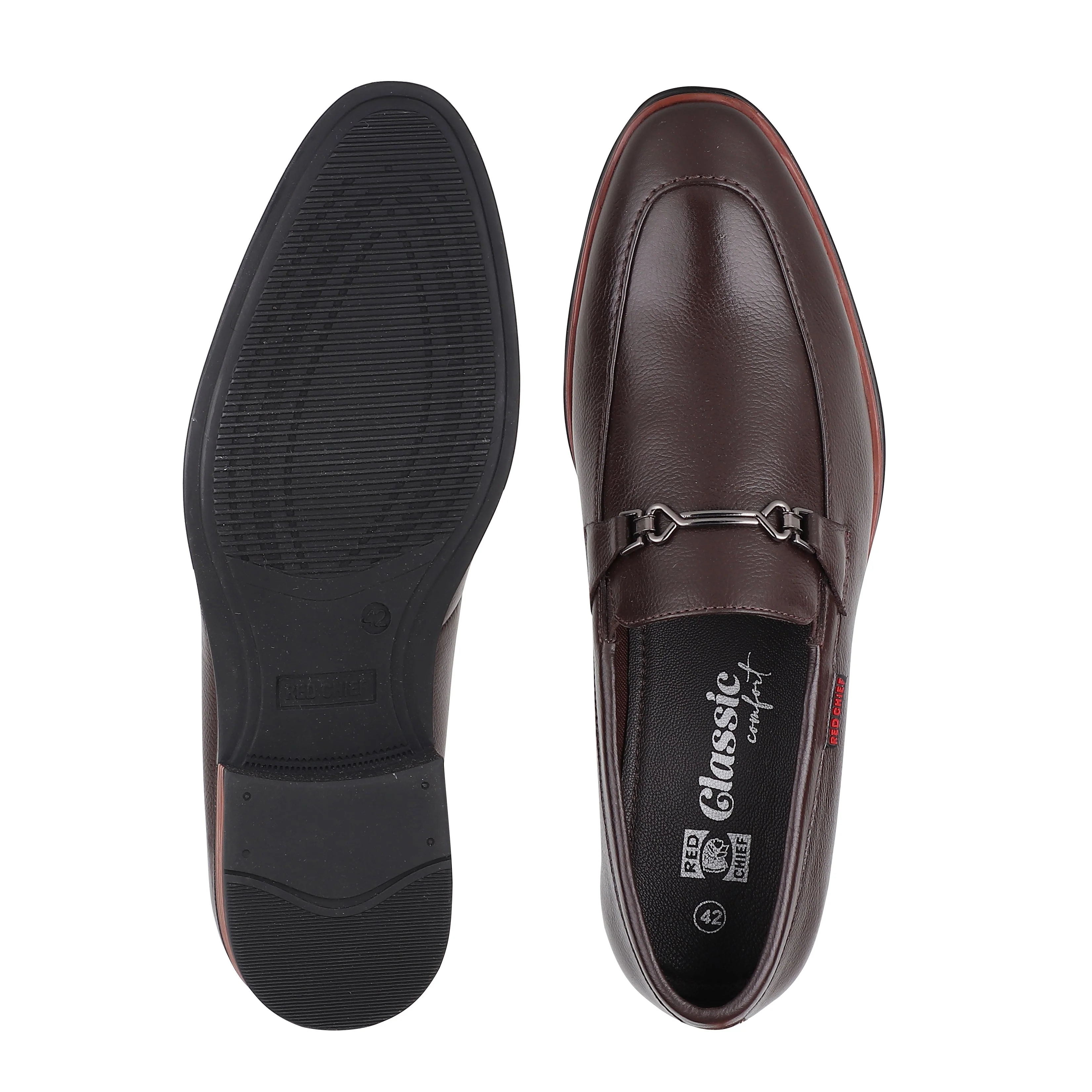 Red Chief Dark Brown Formal Loafer Shoes for Men RC3962 G00159 - Image 9