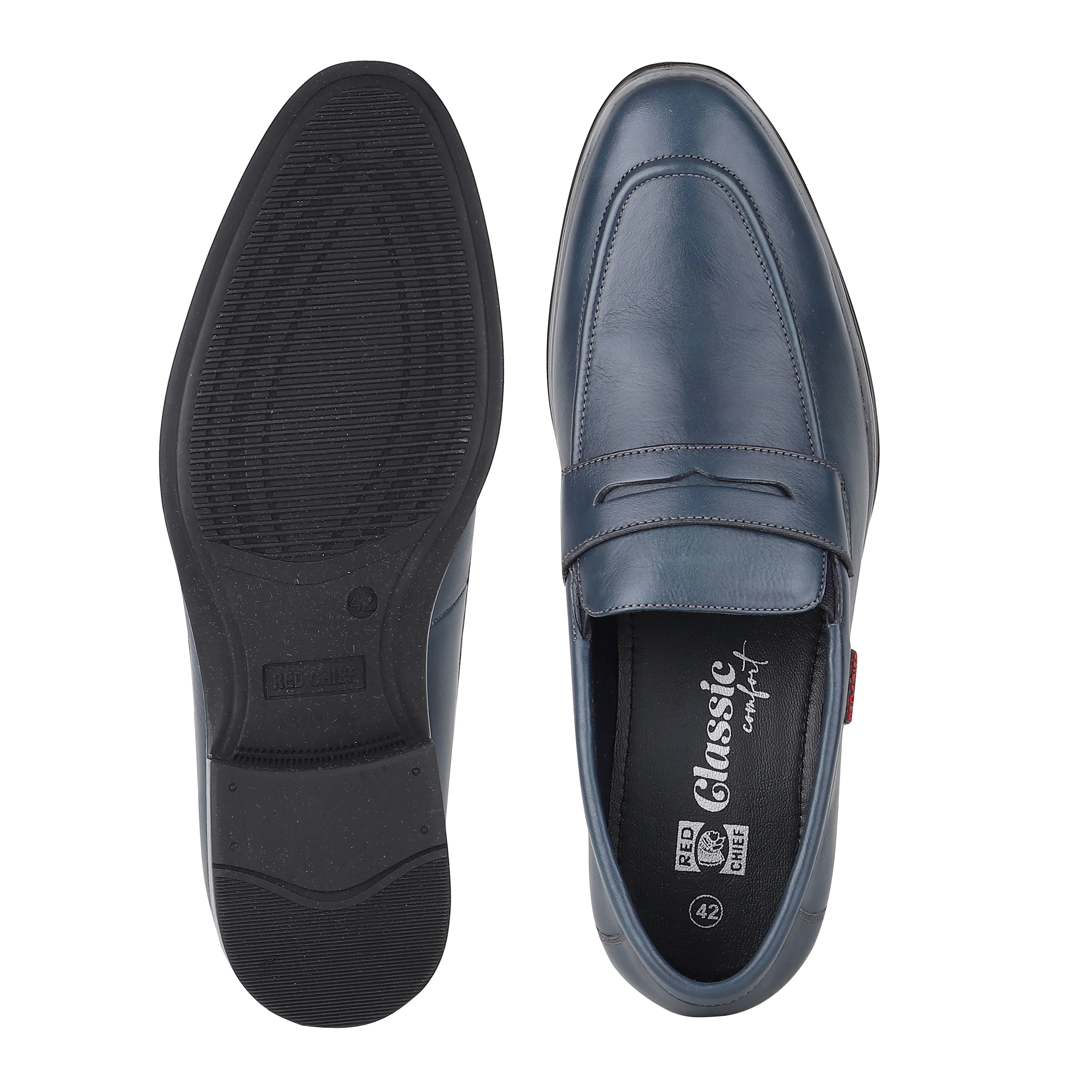 Red Chief Navy Formal Loafer shoes for Men RC3963 156 - Image 9