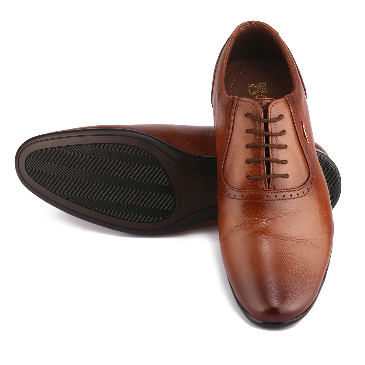 Red Chief Tan Formal Oxford Shoes for Men RC1990 006 - Image 3
