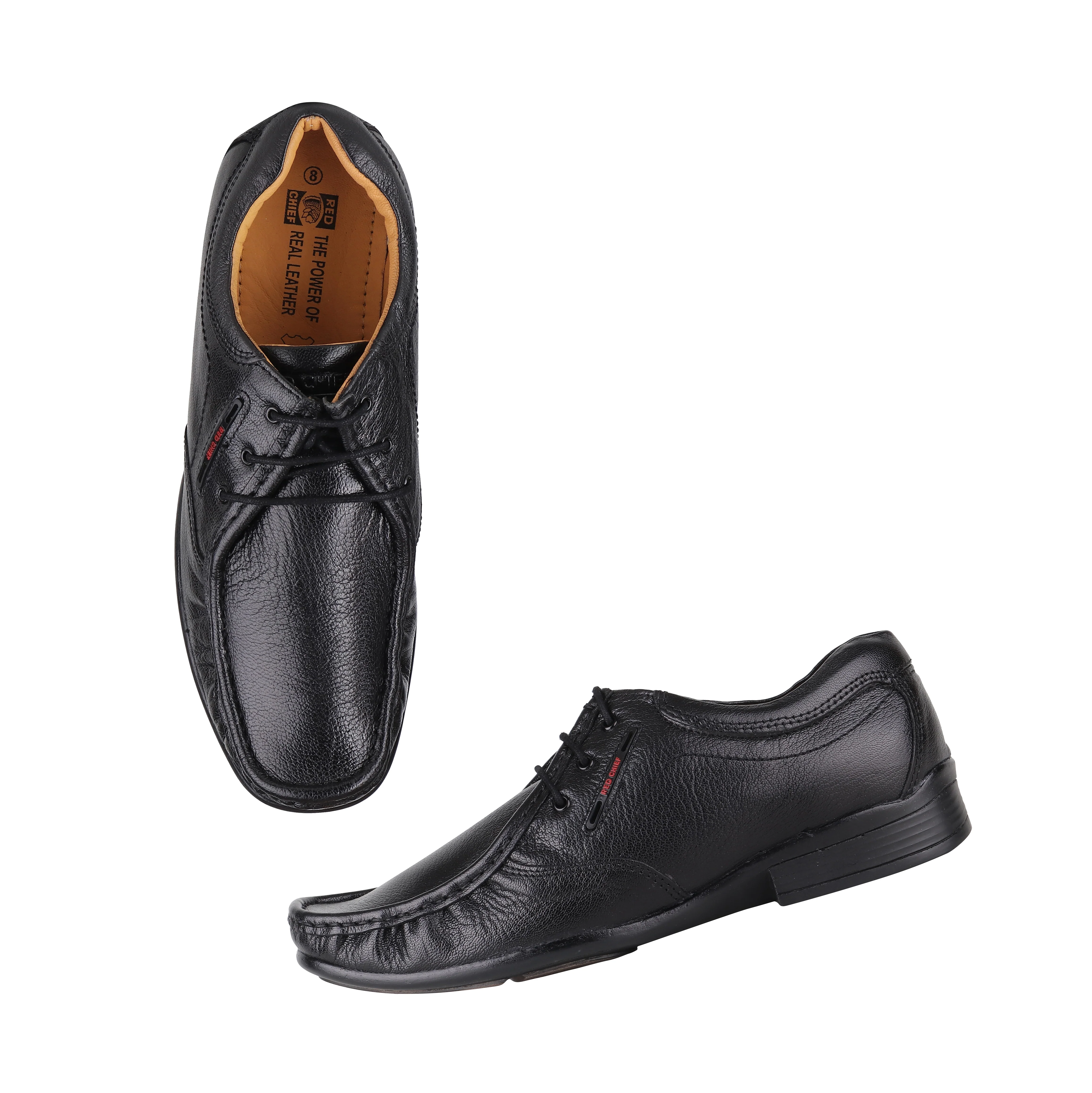 Red Chief Black Formal Shoes for Men RC10052 001 - Image 6