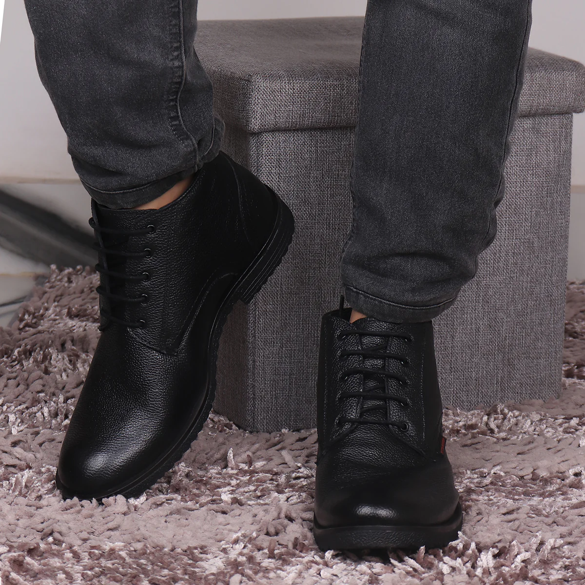 Red Chief Black Formal Shoes for Men RC3808 001 - Image 9