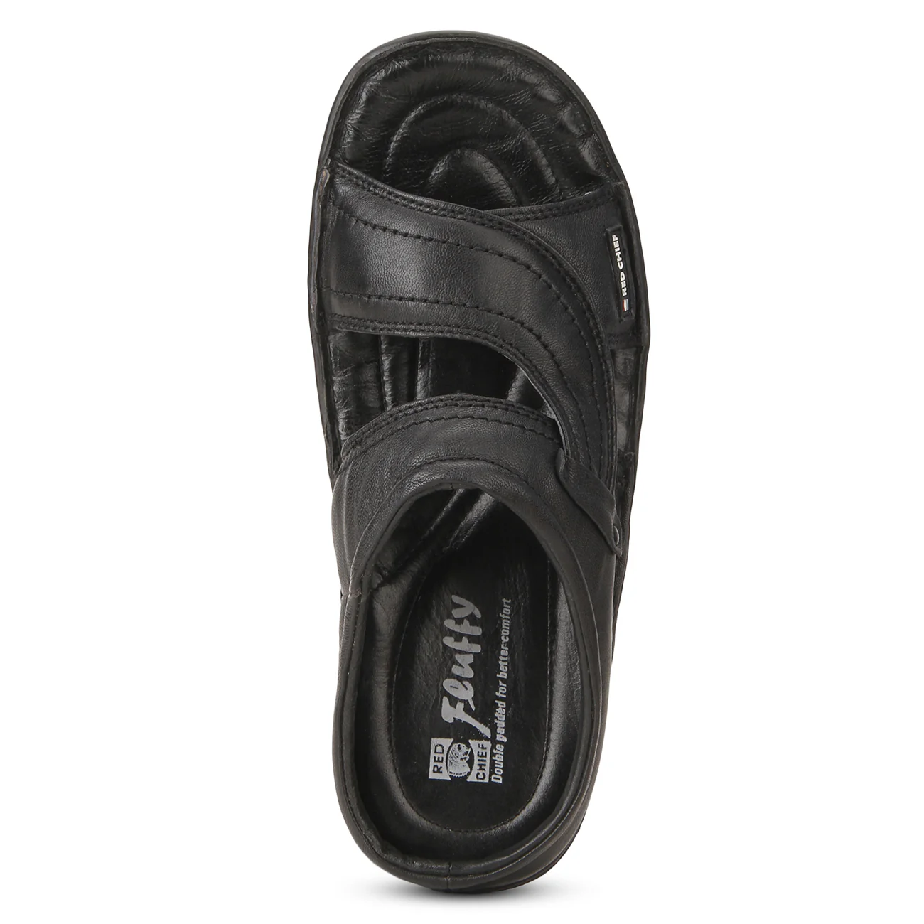 Red Chief Black Slipper for Men RC0248 001 - Image 6