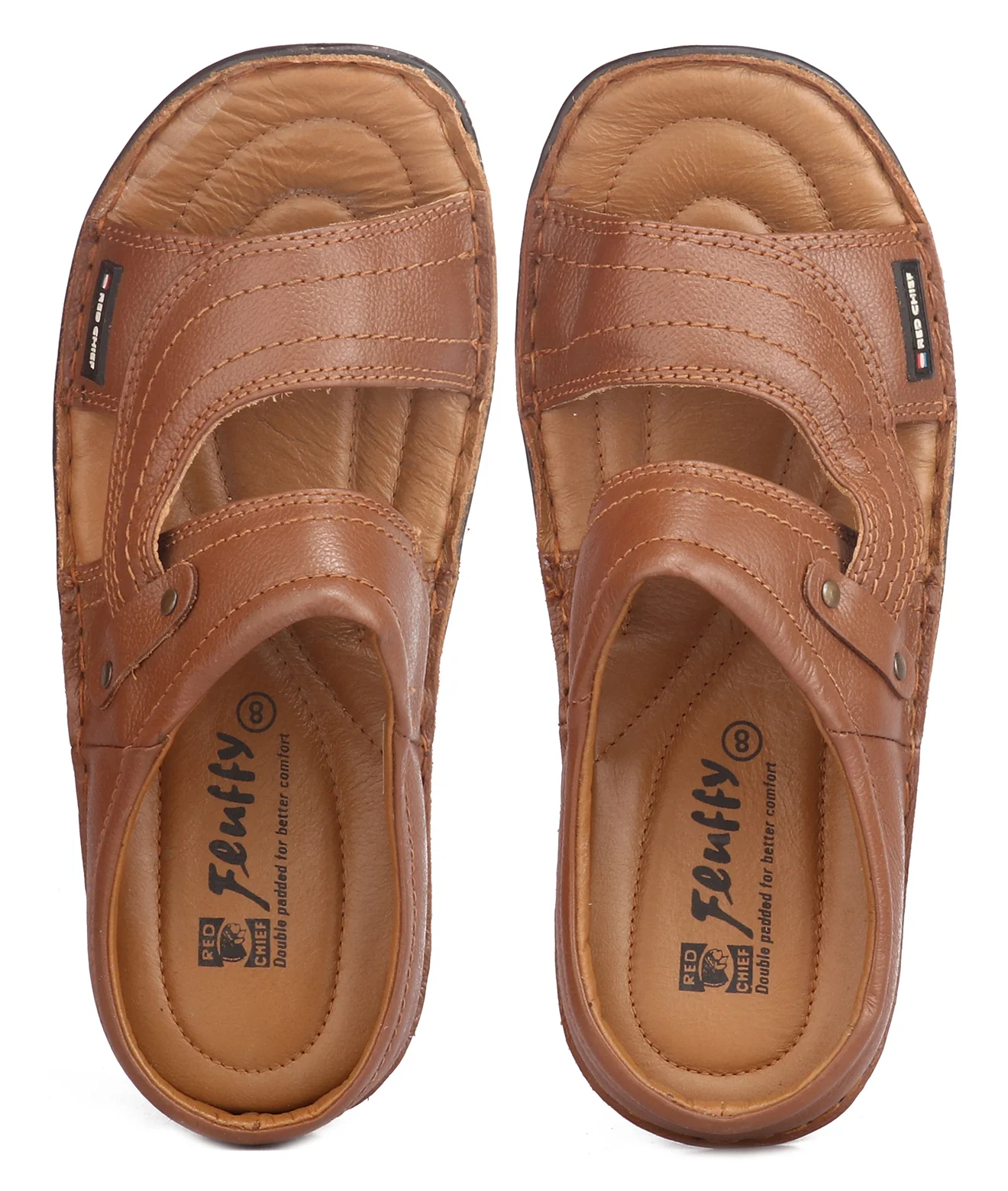 Red Chief Tan Slipper for Men RC0248 006 - Image 6