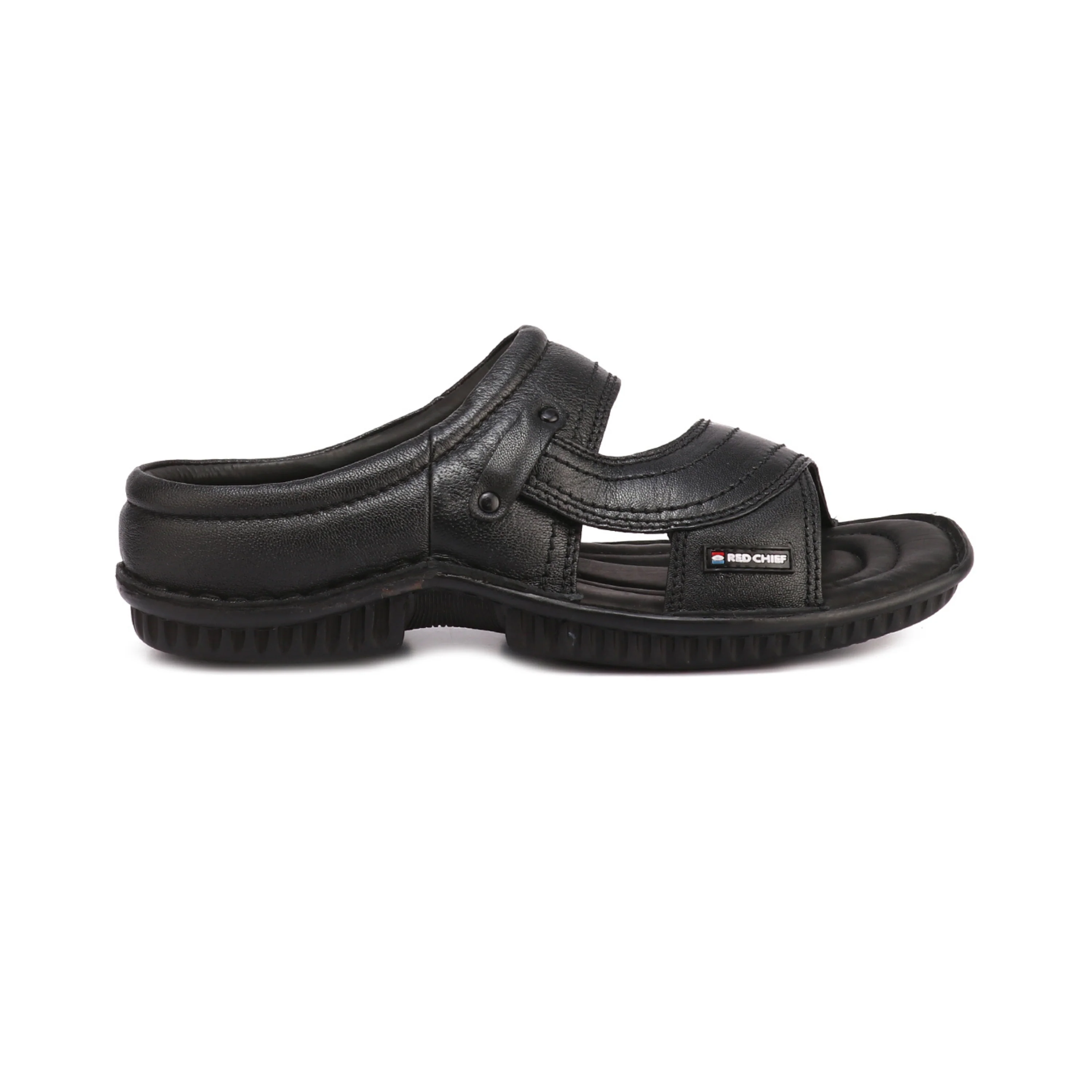 Red Chief Black Slipper for Men RC248N 001