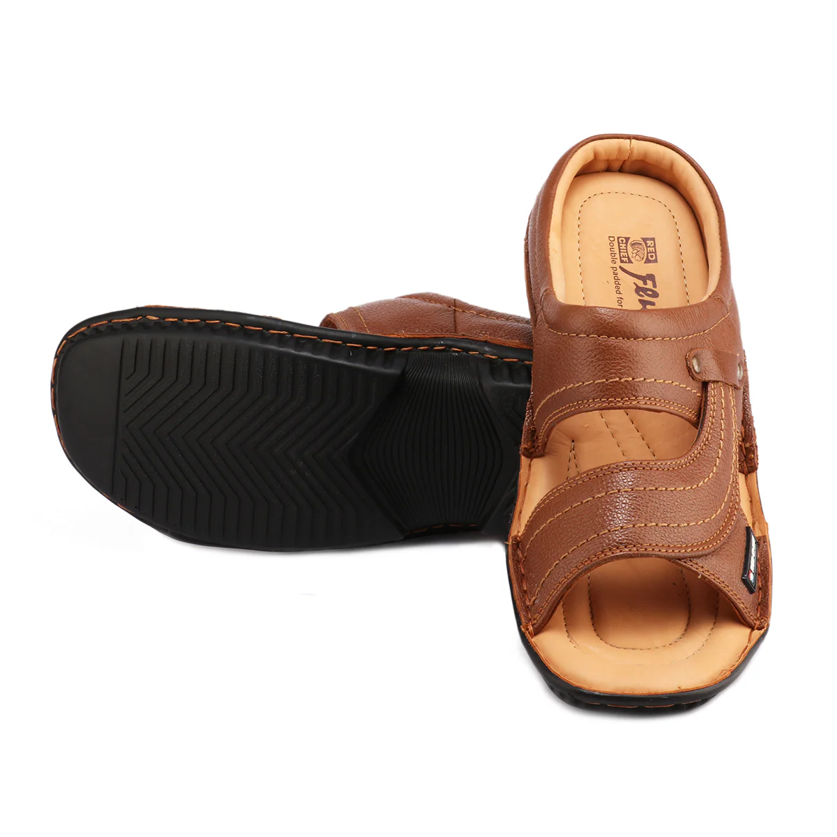 Red Chief Tan Slipper for Men RC248N 006 - Image 2