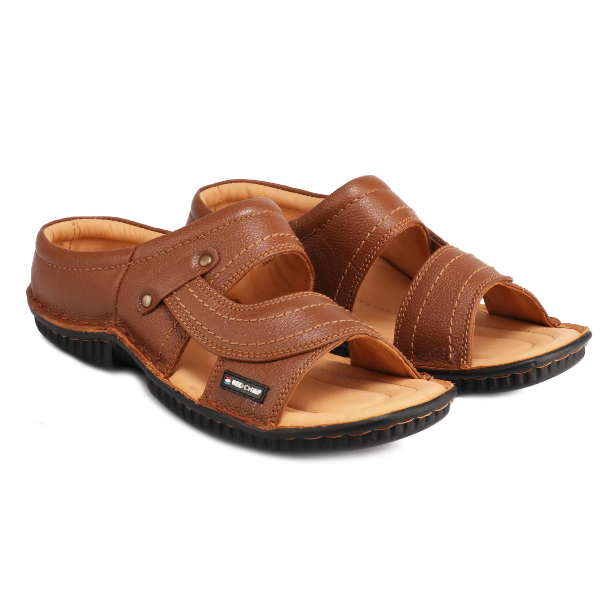 Red Chief Tan Slipper for Men RC248N 006 - Image 4