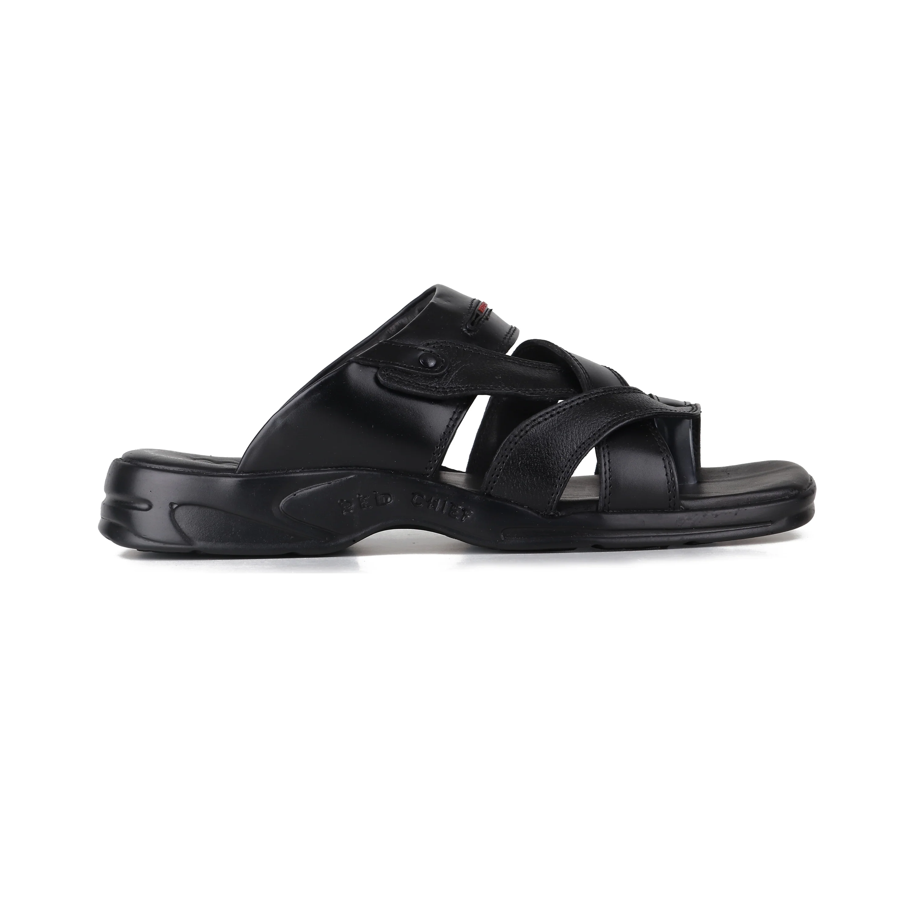 Red Chief Black Slipper for Men RC593 001