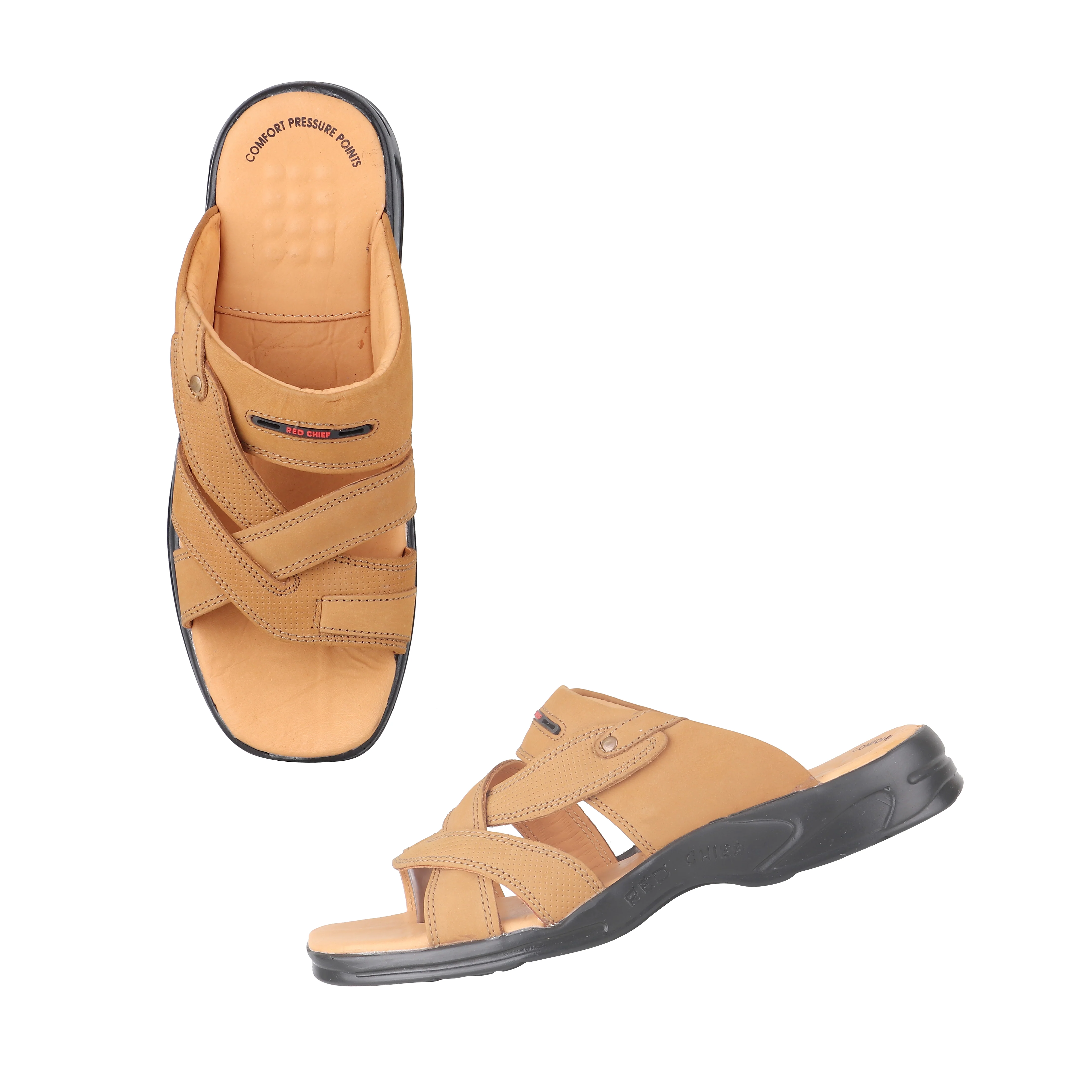 Red Chief Rust Slipper for Men RC593 022 - Image 2