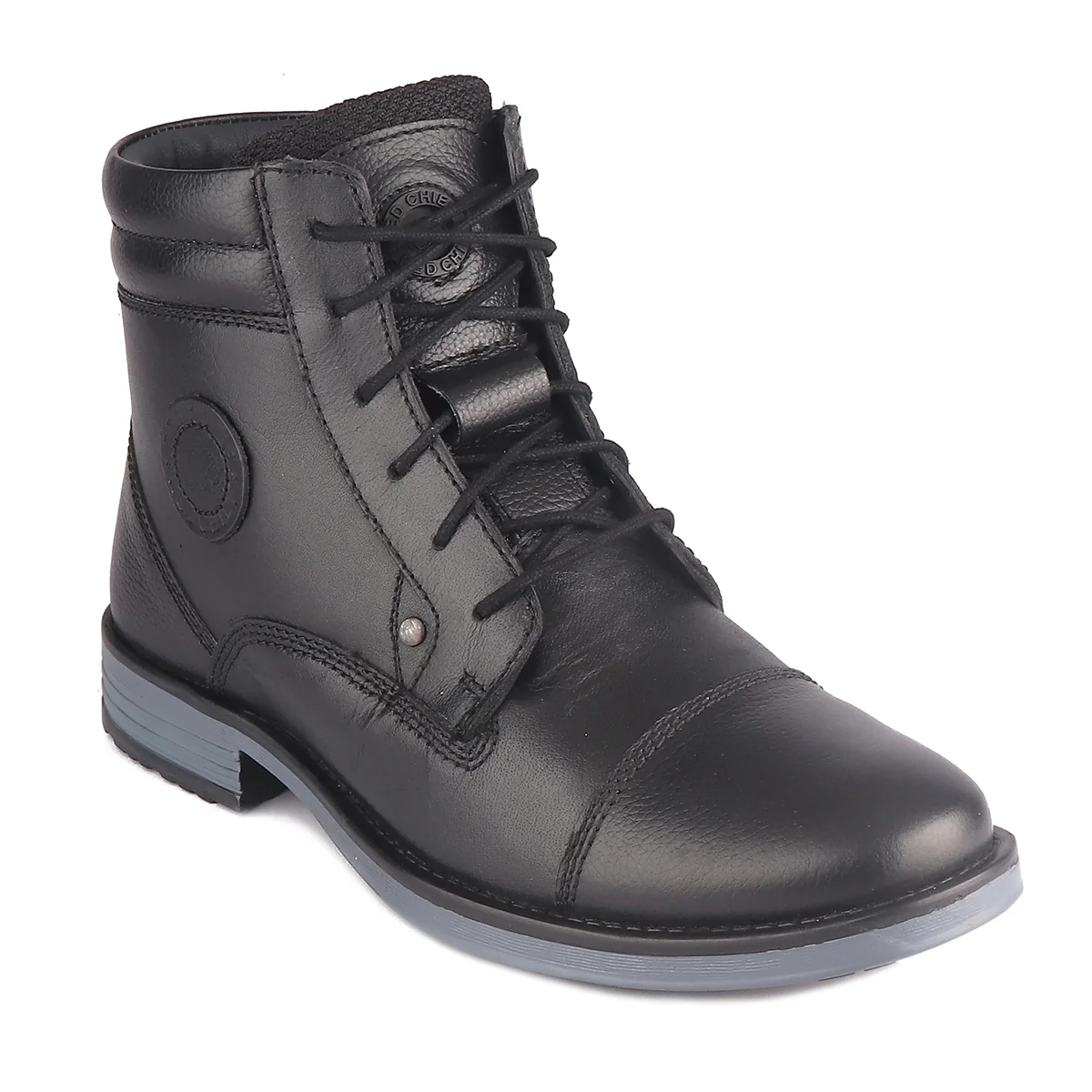 Red Chief Genuine Leather High Ankle Lace Up Black Casual Boot For Men |RC3771 001 - Image 3