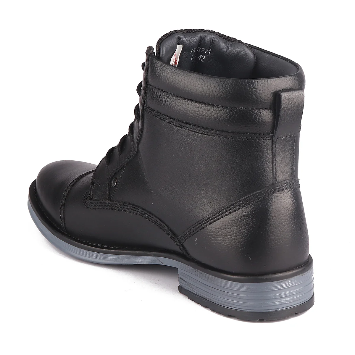 Red Chief Genuine Leather High Ankle Lace Up Black Casual Boot For Men |RC3771 001 - Image 9