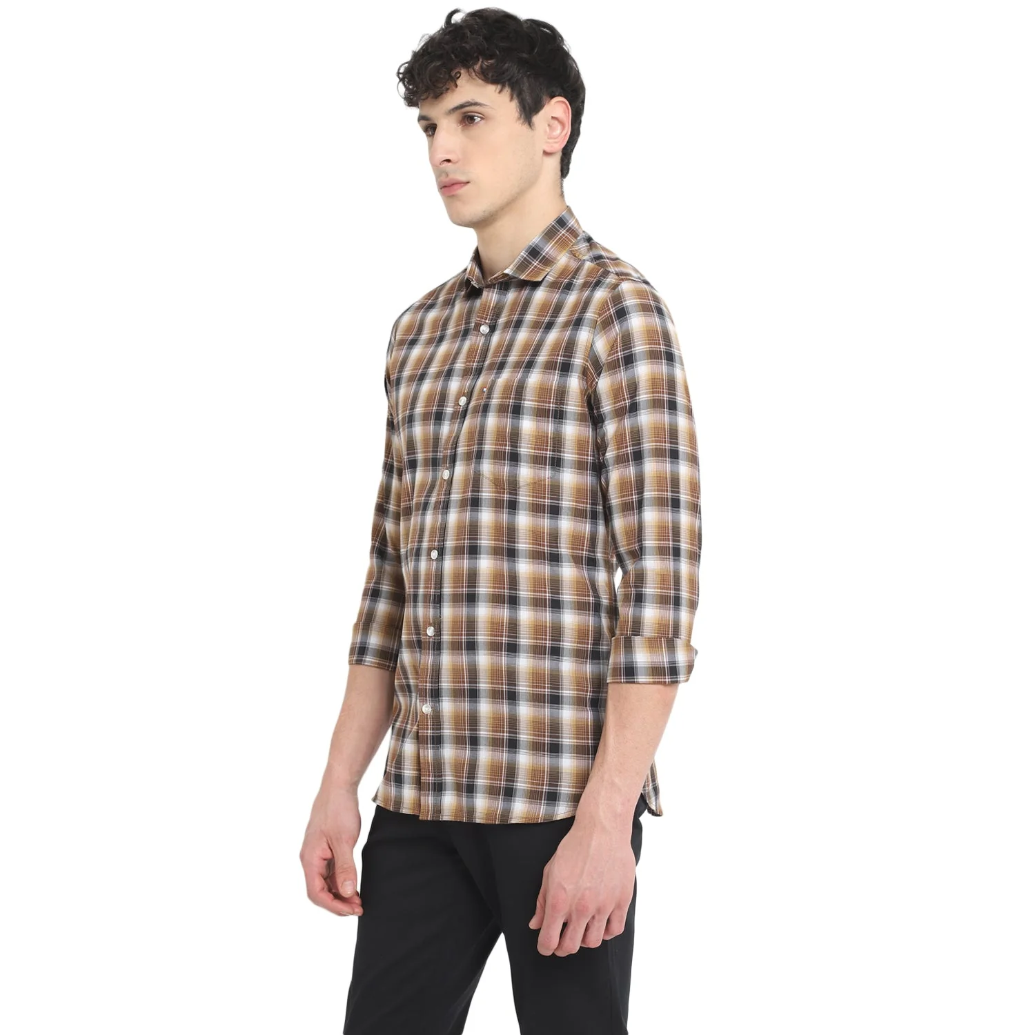 Red Chief Black/Brown Casual Shirt for Men O-8110076 117 - Image 5