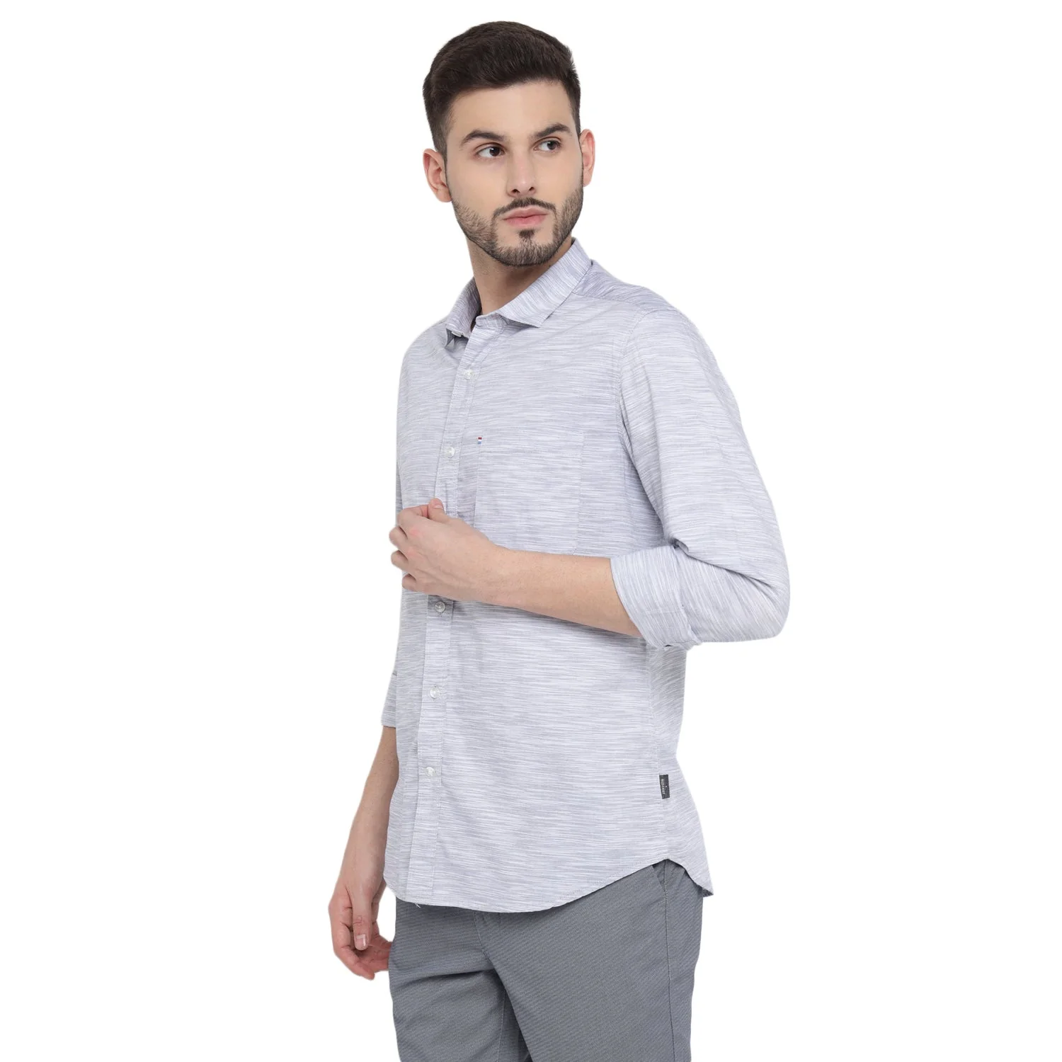 Red Chief White/Gray Casual Shirt for Men O-8110081 085 - Image 10