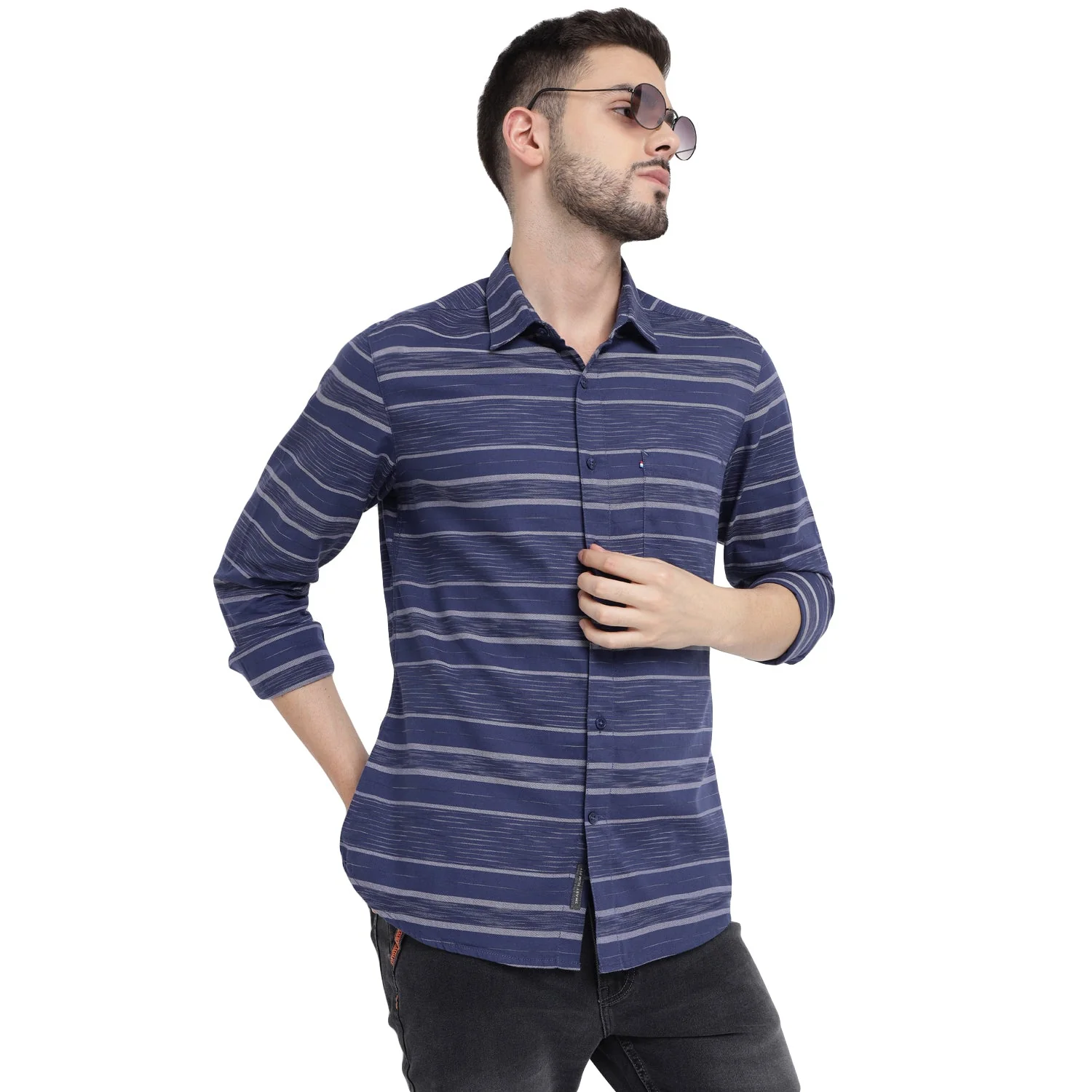 Red Chief Blue Casual Shirt for Men O-8110082 002 - Image 3