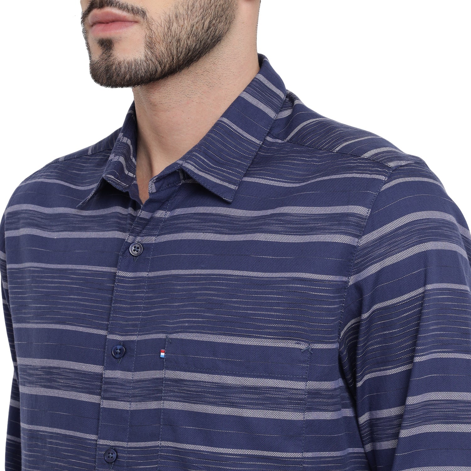 Red Chief Blue Casual Shirt for Men O-8110082 002 - Image 5