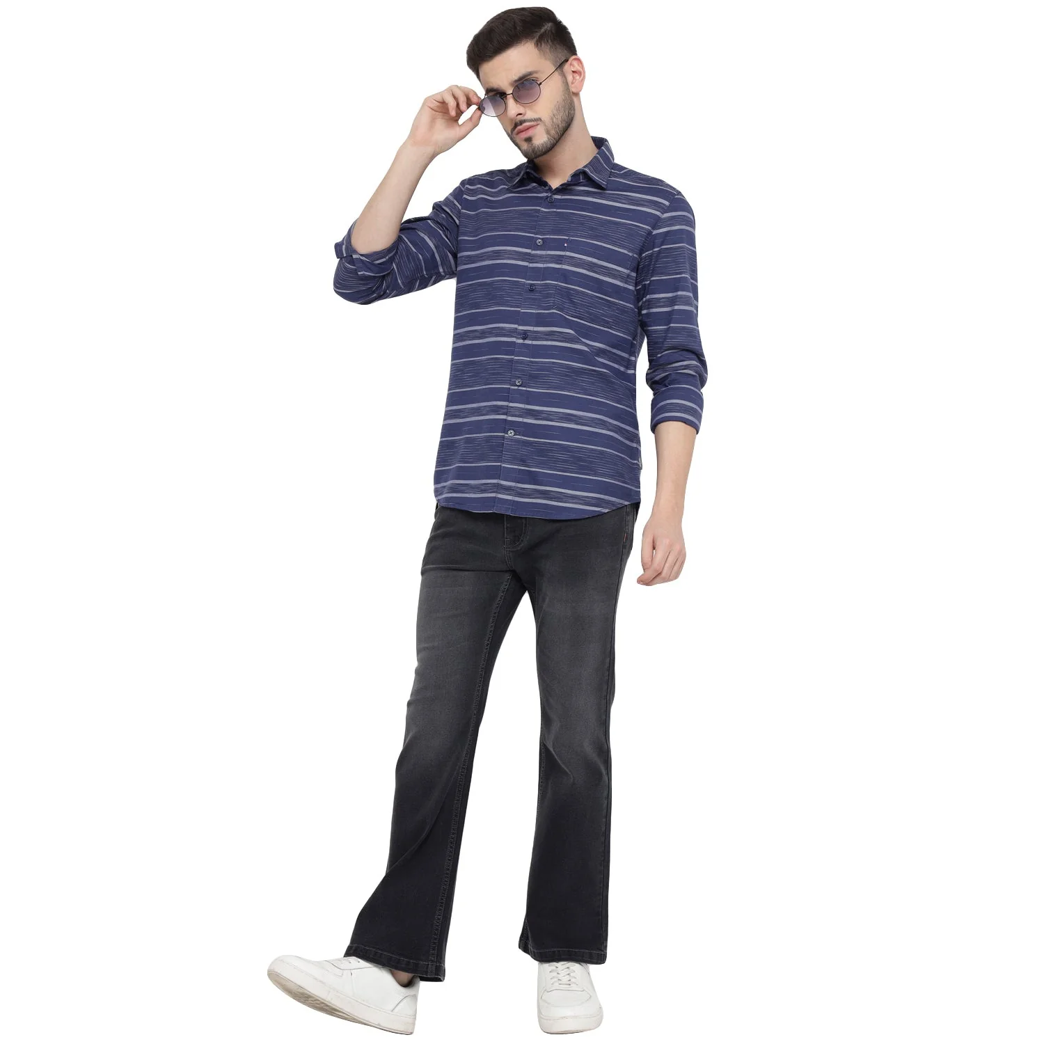 Red Chief Blue Casual Shirt for Men O-8110082 002 - Image 7