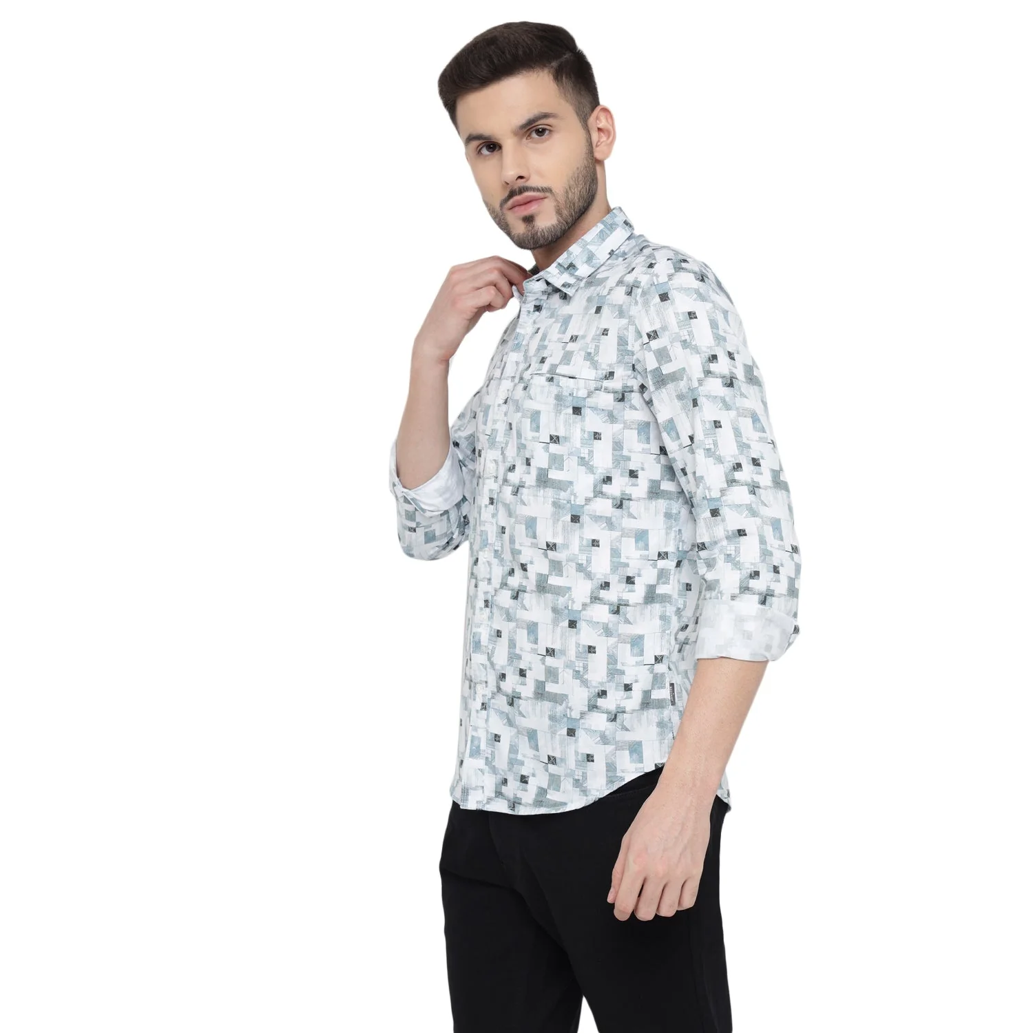Red Chief Blue/White Casual Shirt for Men O-8110084 1306 - Image 10