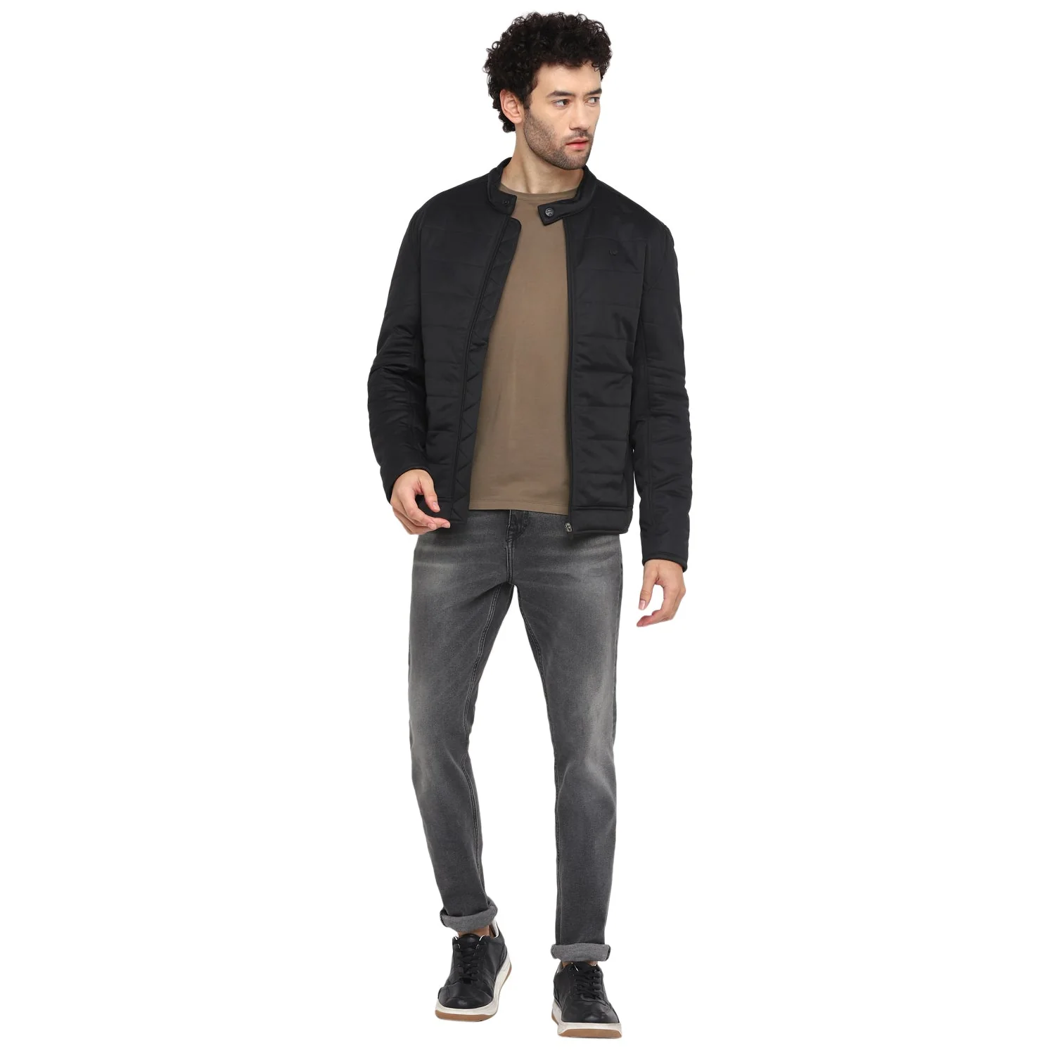 Red Chief Black Solid Jacket for Men 8310150 001 - Image 2