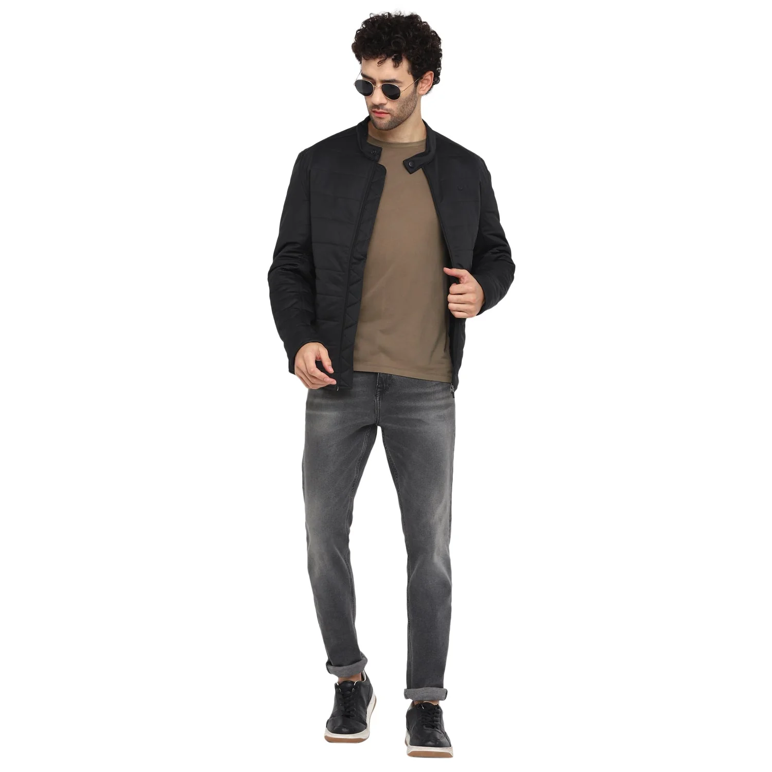 Red Chief Black Solid Jacket for Men 8310150 001 - Image 3