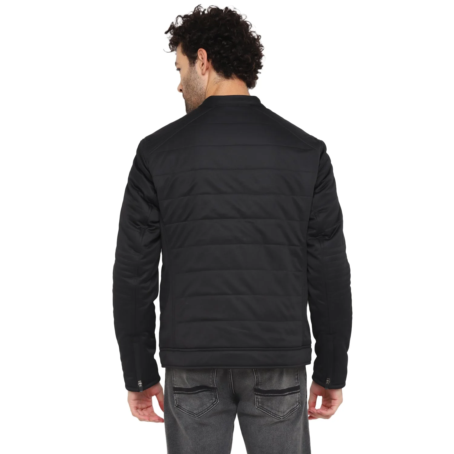 Red Chief Black Solid Jacket for Men 8310150 001 - Image 4