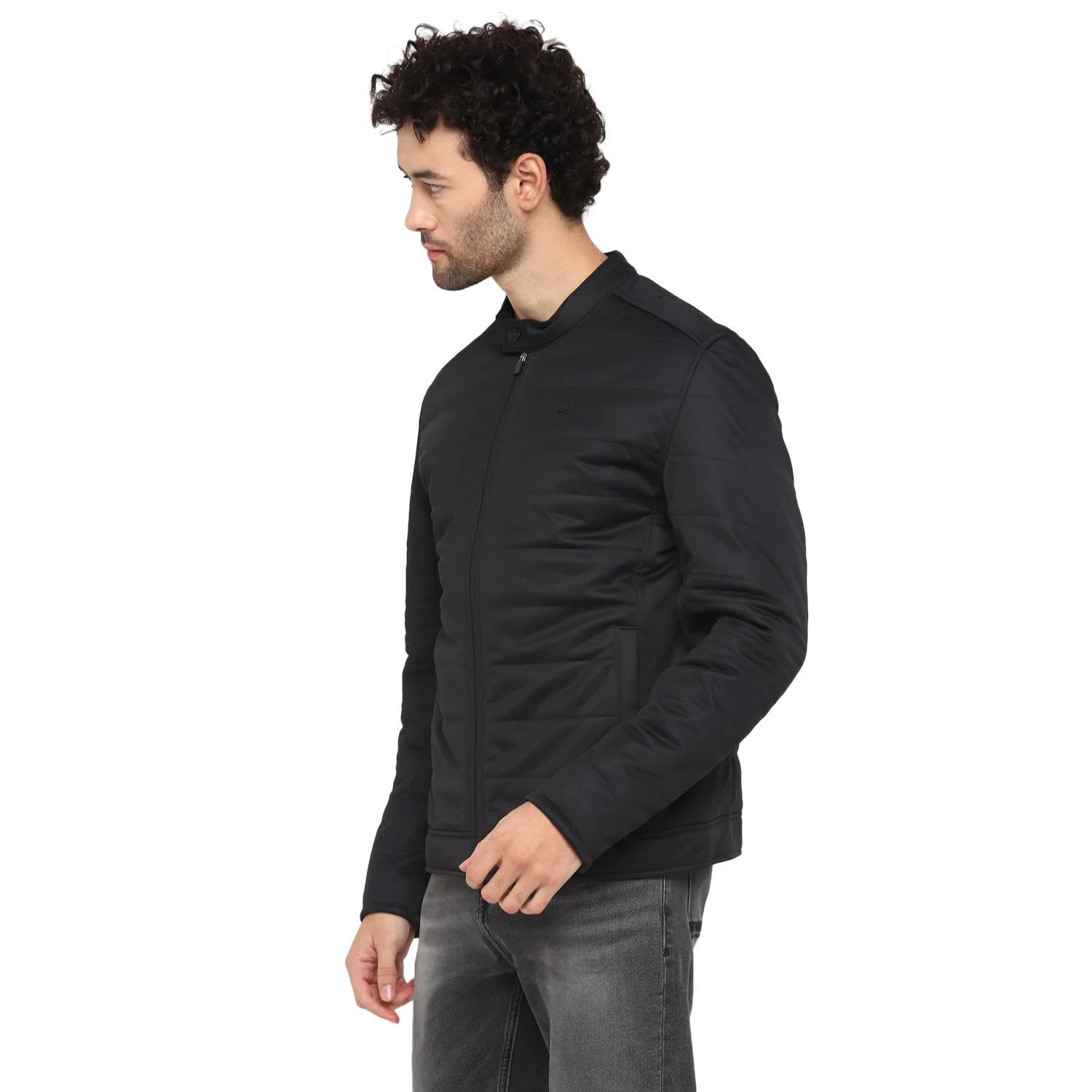 Red Chief Black Solid Jacket for Men 8310150 001 - Image 5