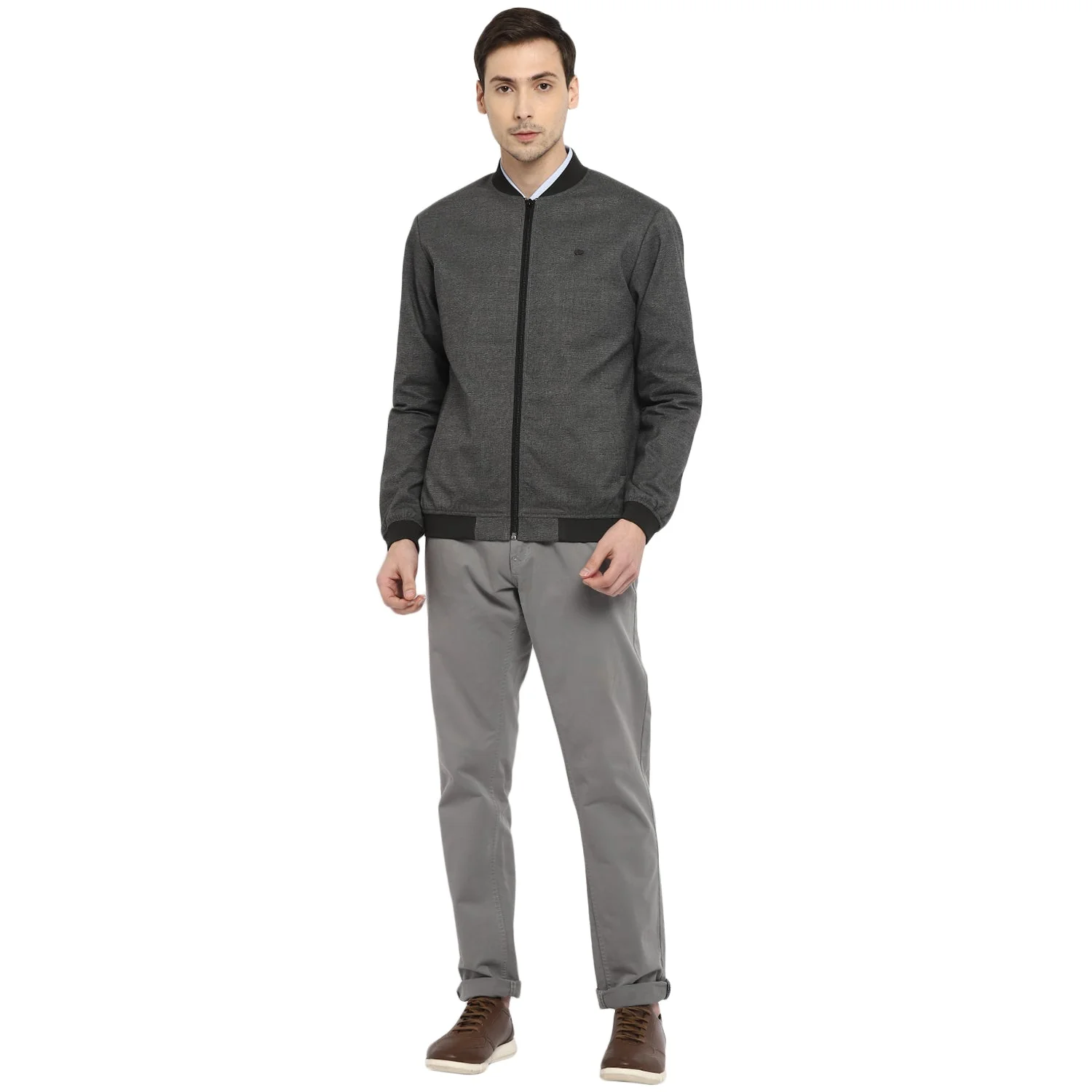Red Chief Light Gray Check Jacket for Men 8310162 012 - Image 2