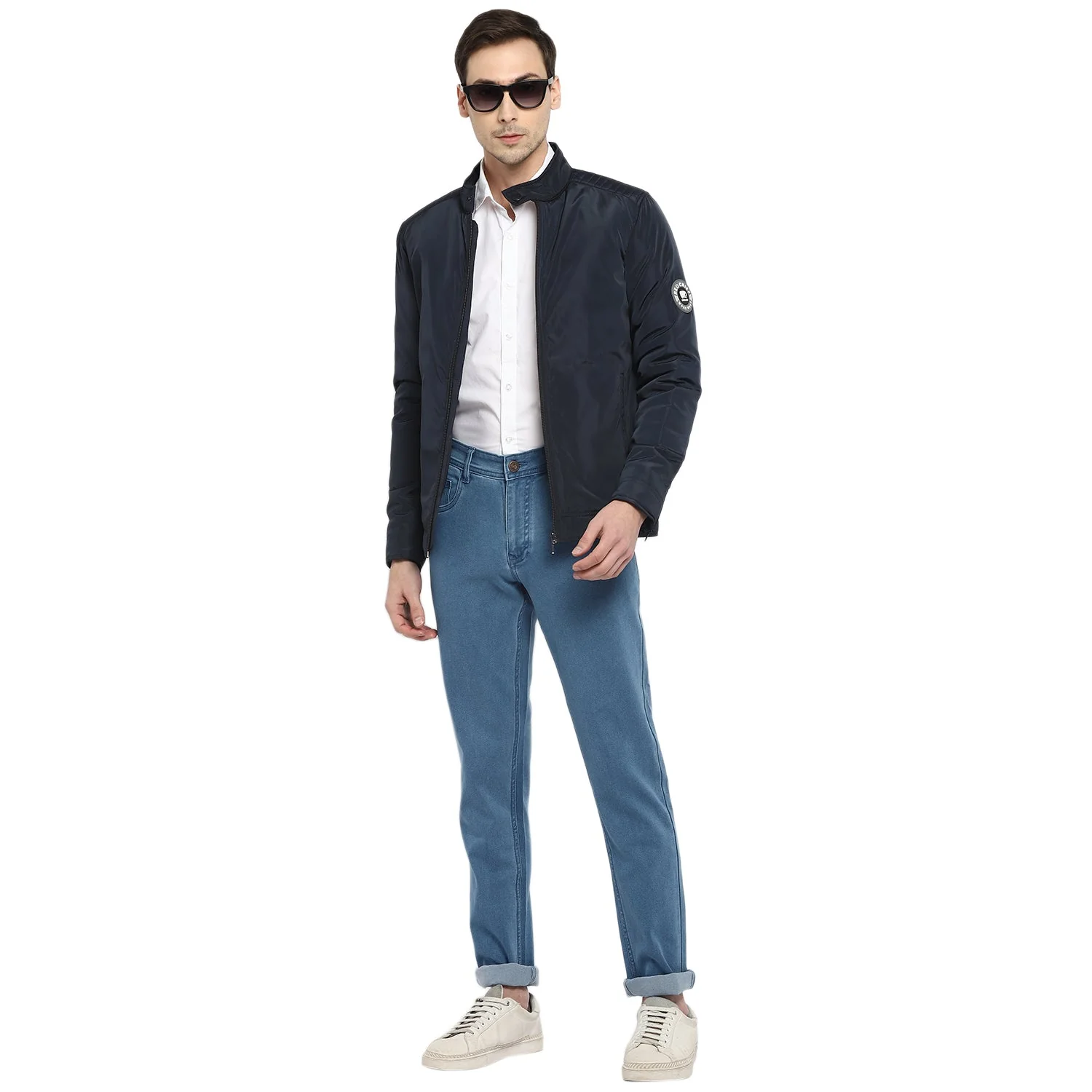 Red Chief Navy Solid Jacket for Men 8310163 156 - Image 2
