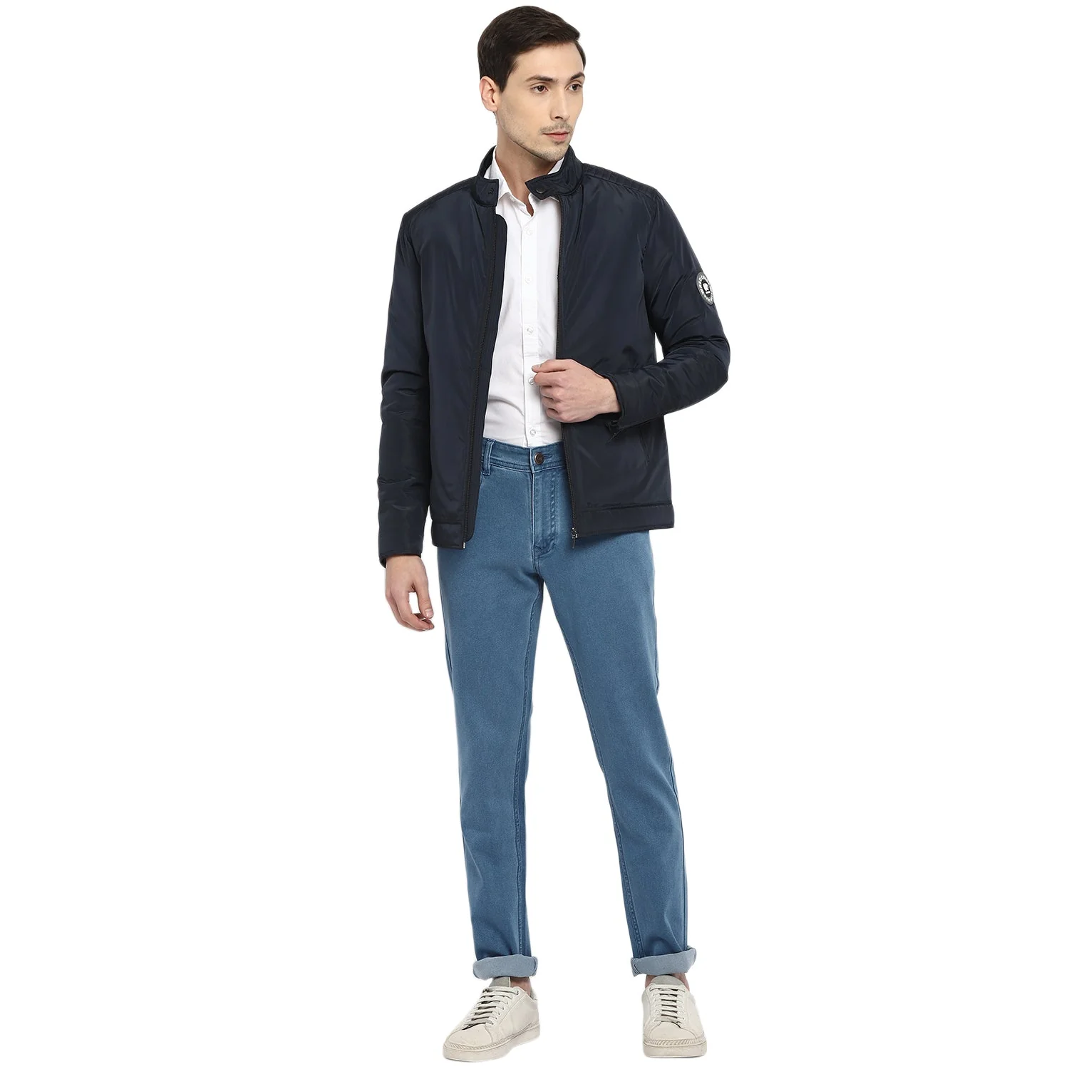 Red Chief Navy Solid Jacket for Men 8310163 156 - Image 3