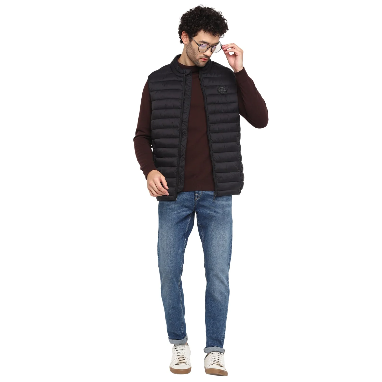 Red Chief Black Solid Jacket for Men 8310189 001 - Image 3