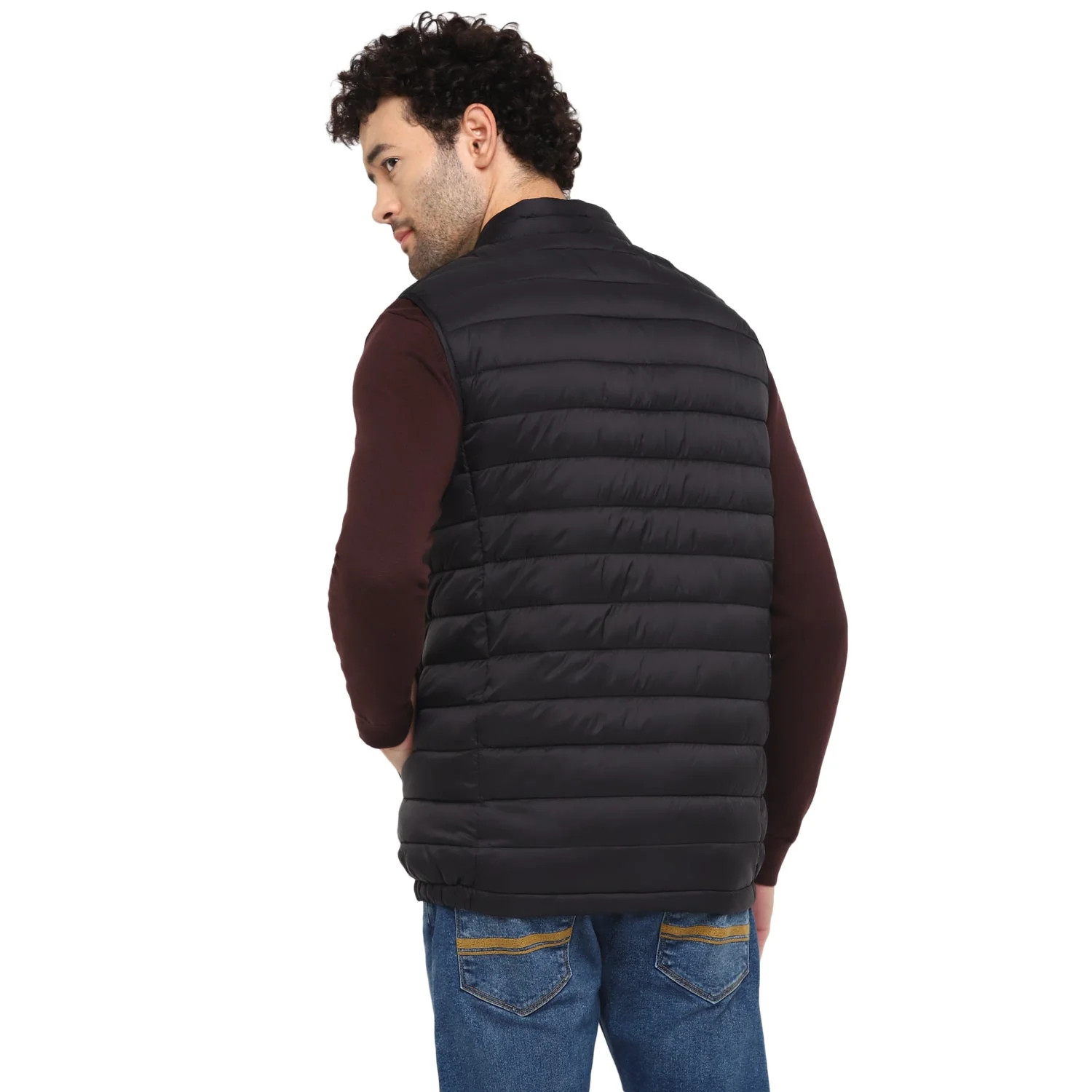 Red Chief Black Solid Jacket for Men 8310189 001 - Image 4