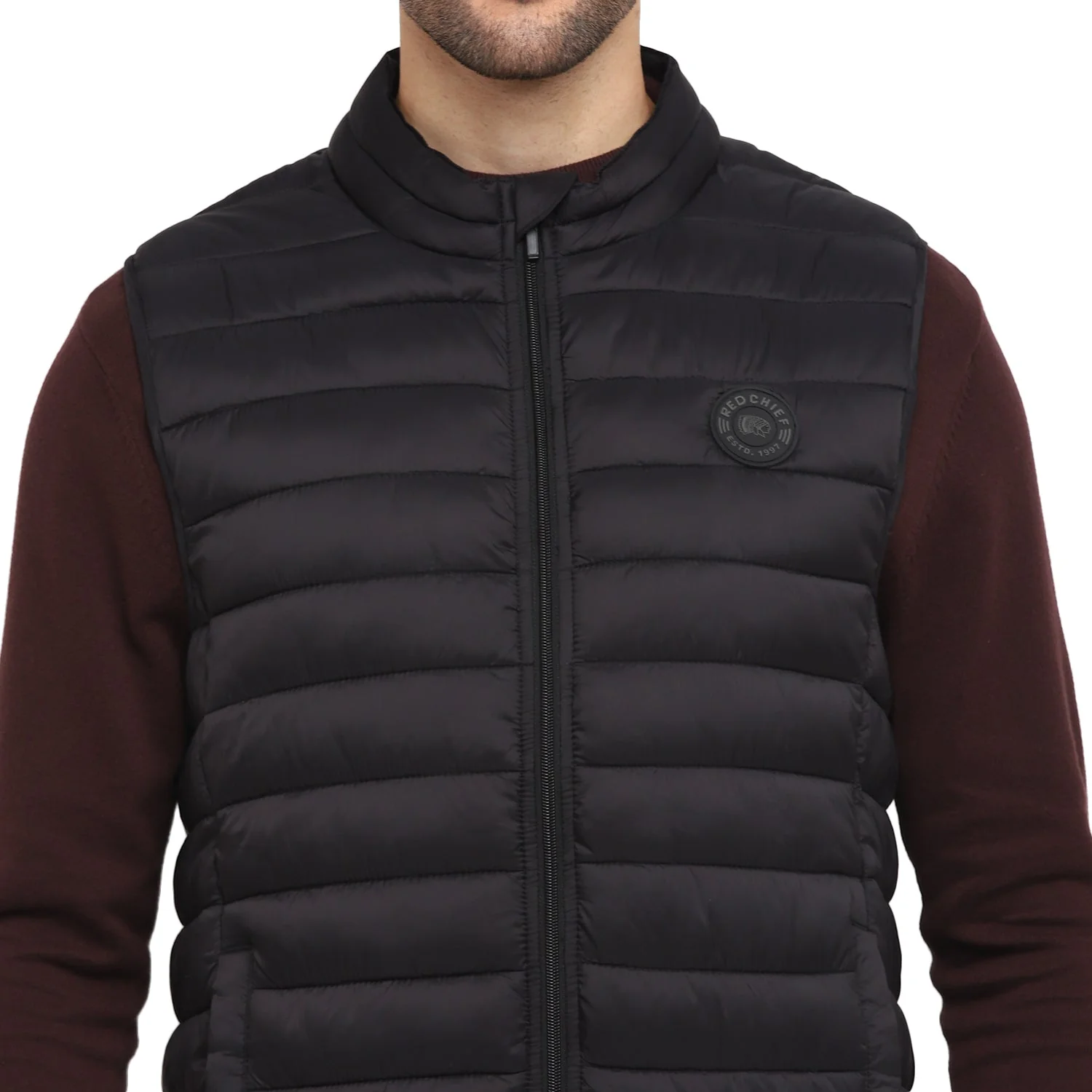 Red Chief Black Solid Jacket for Men 8310189 001 - Image 7