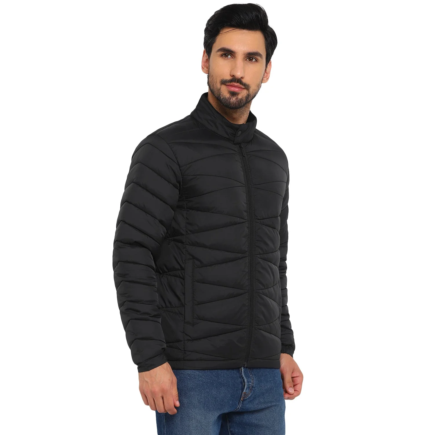Red Chief Black Texture Jacket for Men 8310193 001 - Image 2