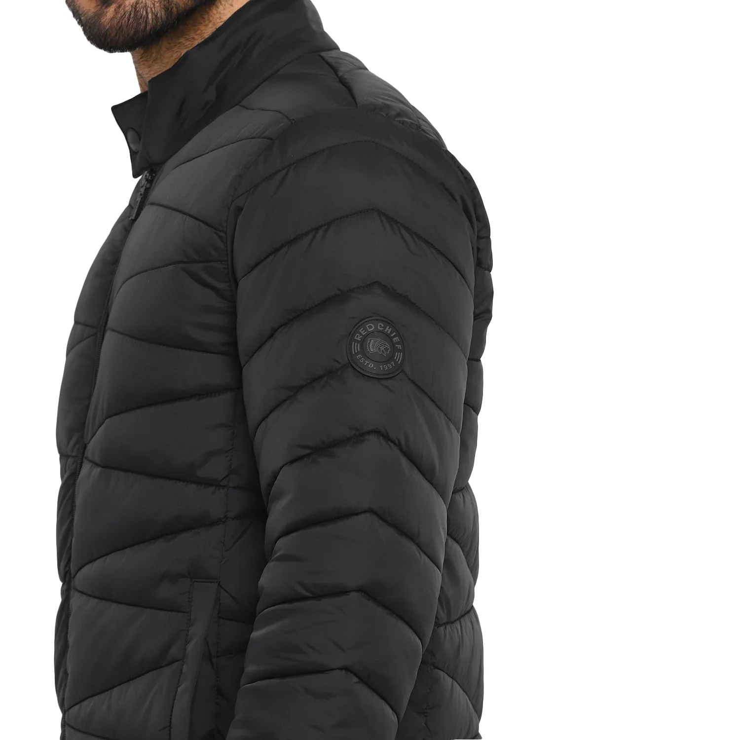 Red Chief Black Texture Jacket for Men 8310193 001 - Image 6