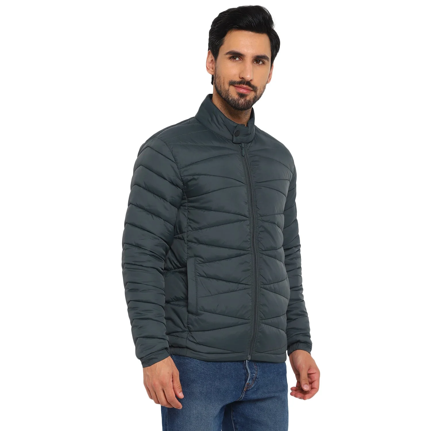 Red Chief Dark Teal Texture Jacket for Men 8310193 DT - Image 2